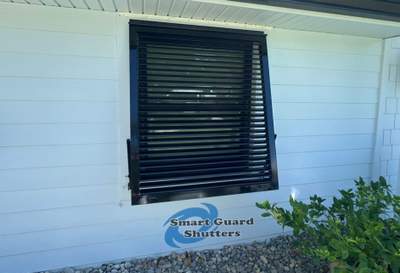 Impact Bahama Shutters in Jet Black