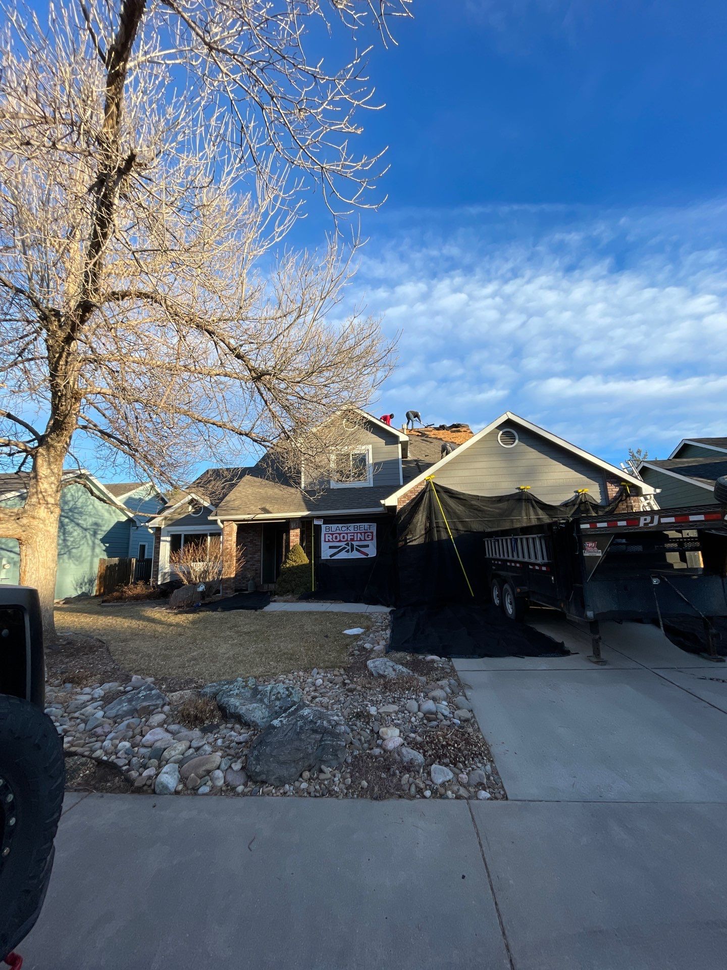 Resdiental Hail Damage Roof Replacement using Certainteed Northgate by Black Belt Roofing