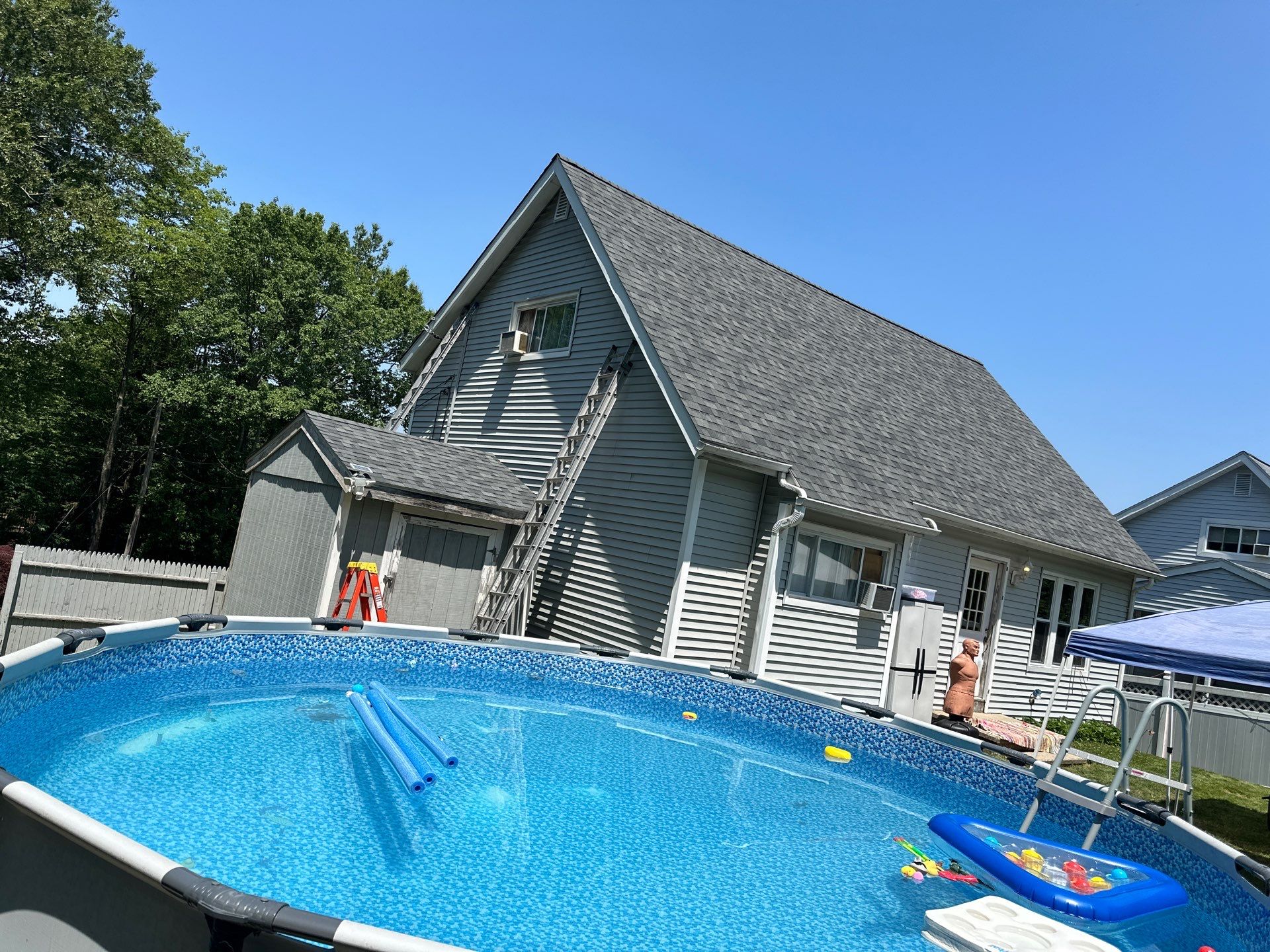 Residential Roofing Installation using Owens Corning TruDefinition Duration - Estate Gray by A Plus Exterior