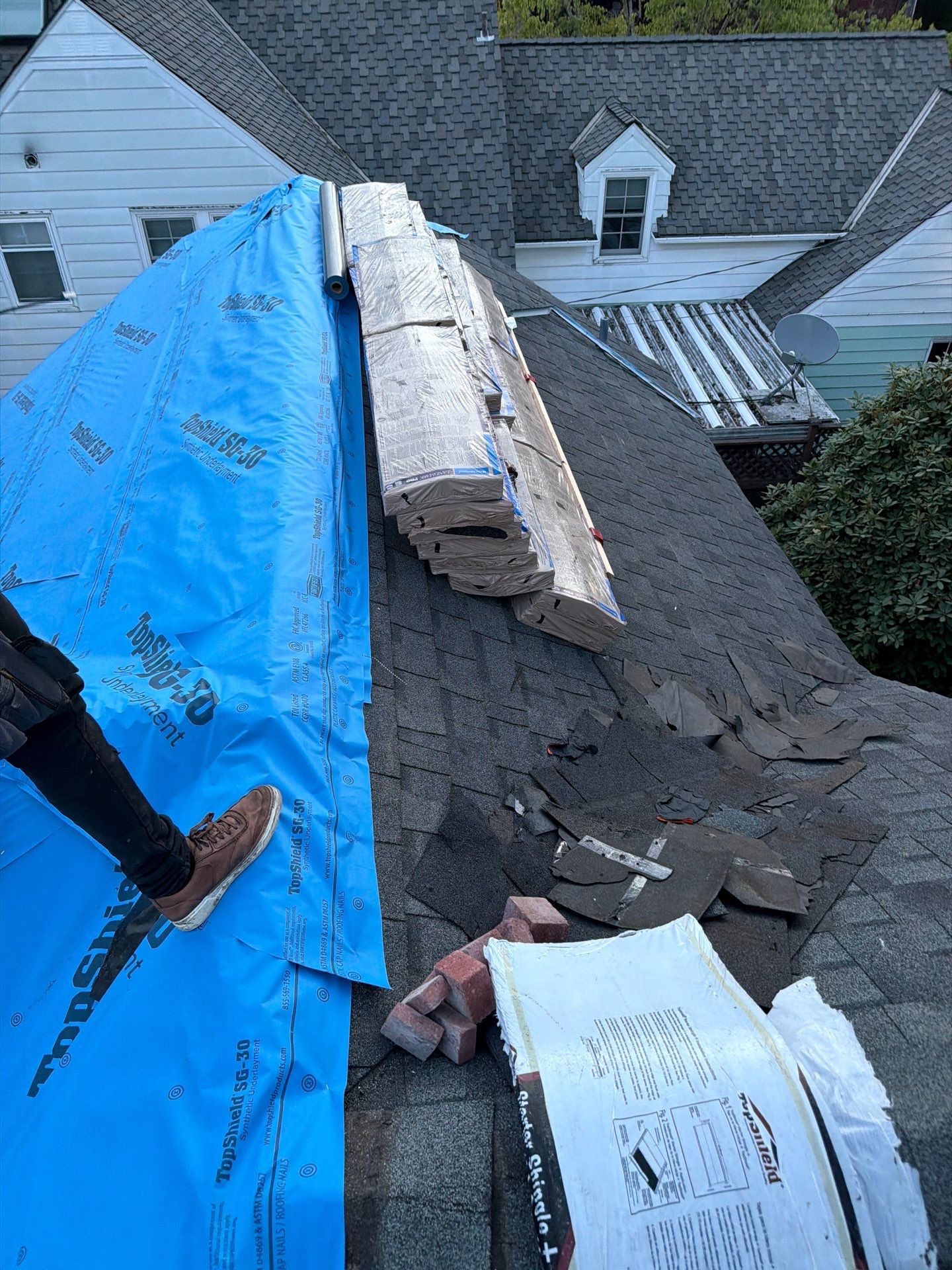 Residential Roofing Installation using GAF HDZ Shingles by Roofing Formula LLC