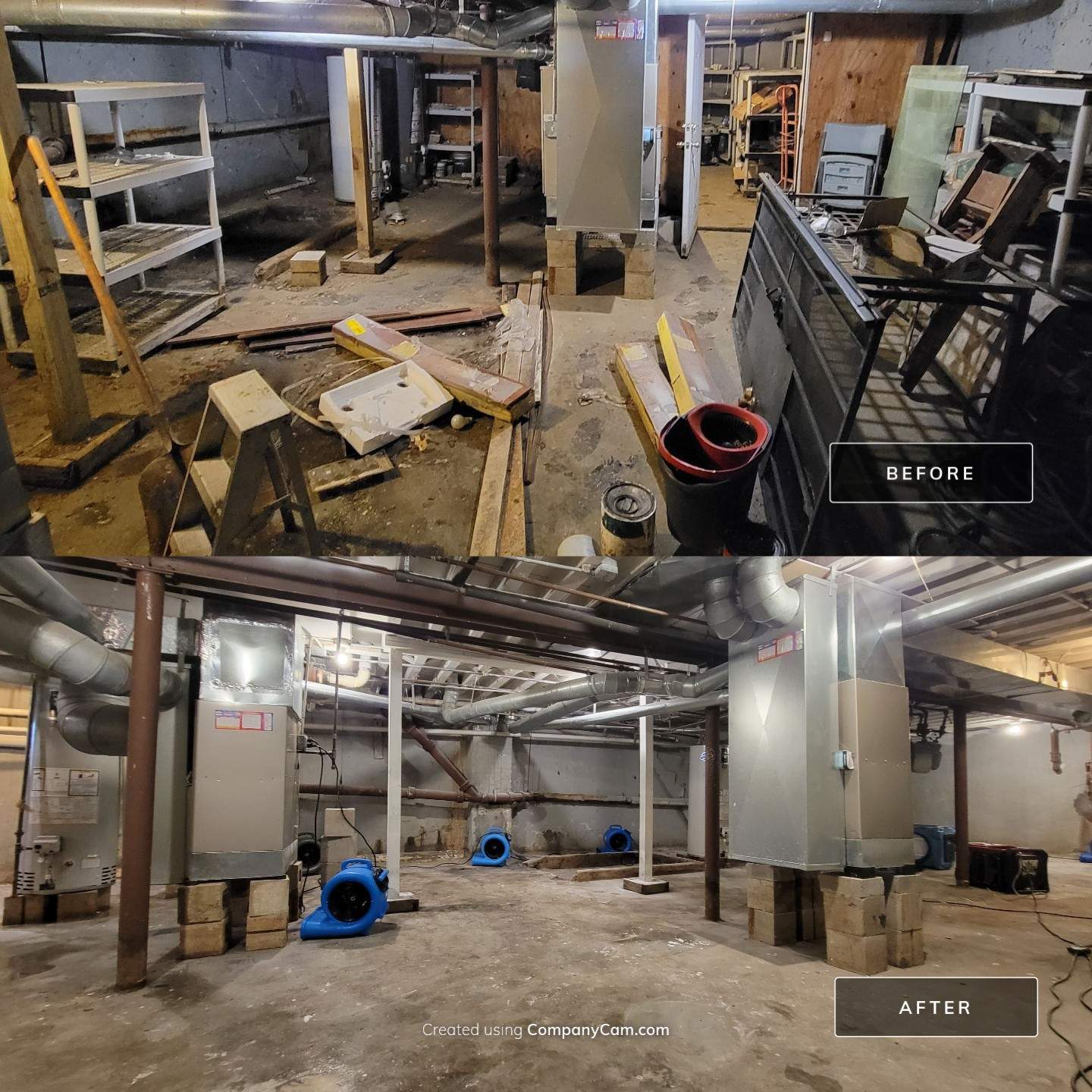 Overhead Sewage Pipe Burst by Chicagoland Water Medics