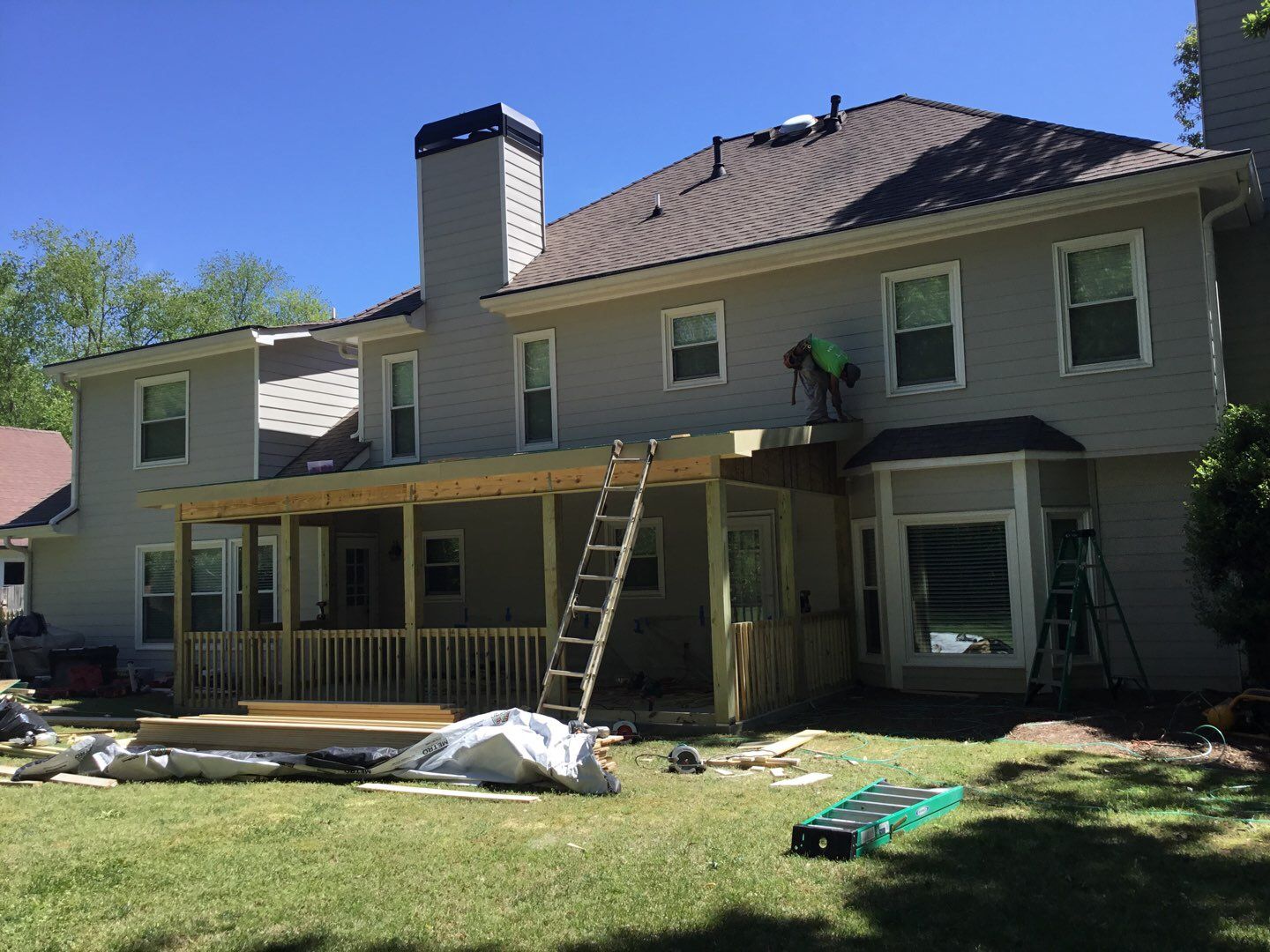 Custom Screened Porch With Tongue and Groove Ceiling in Alpharetta by Swift Home Renovations