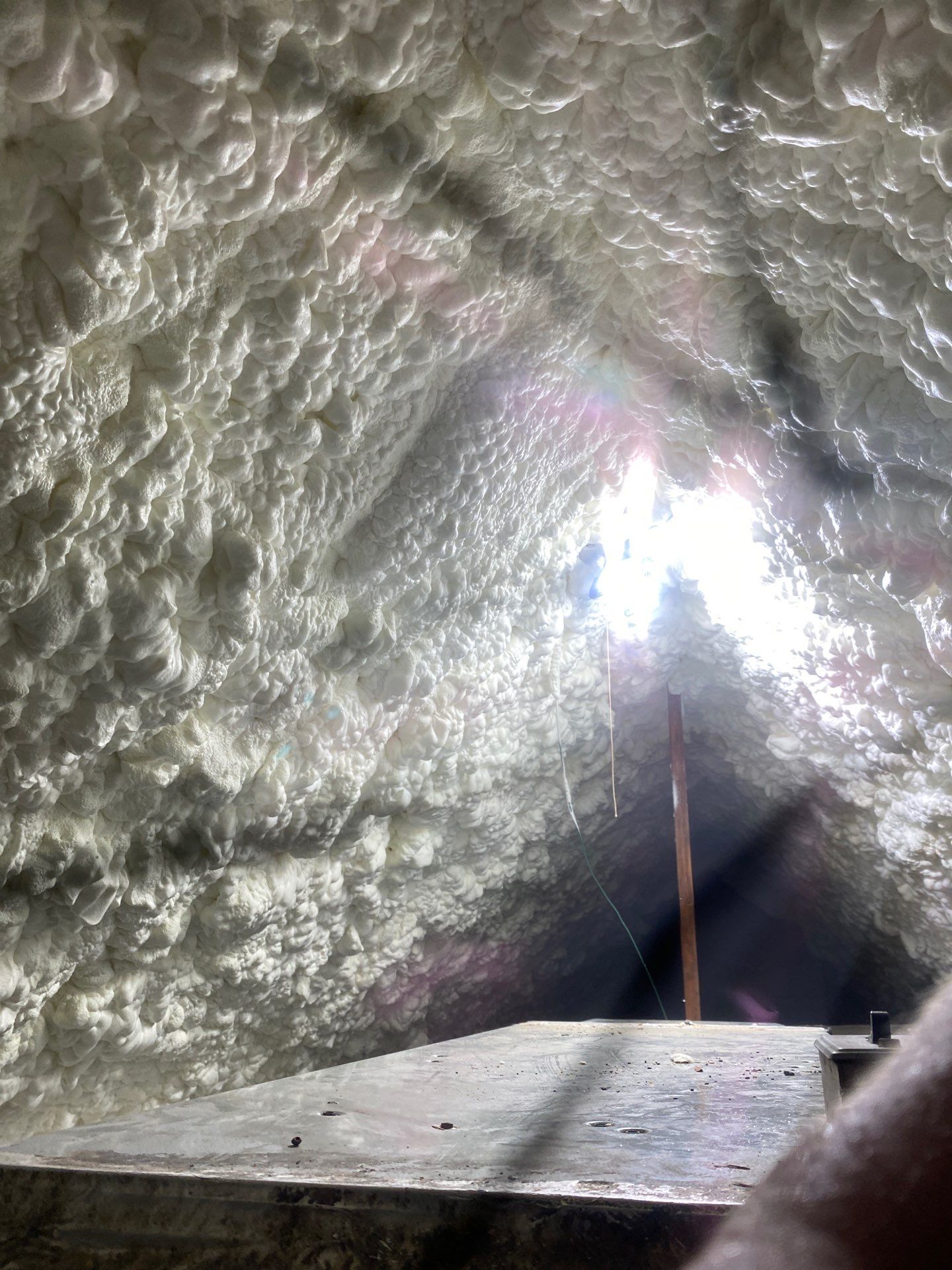 Attic Insulation using open cell spray foam by NYS Foam & Energy