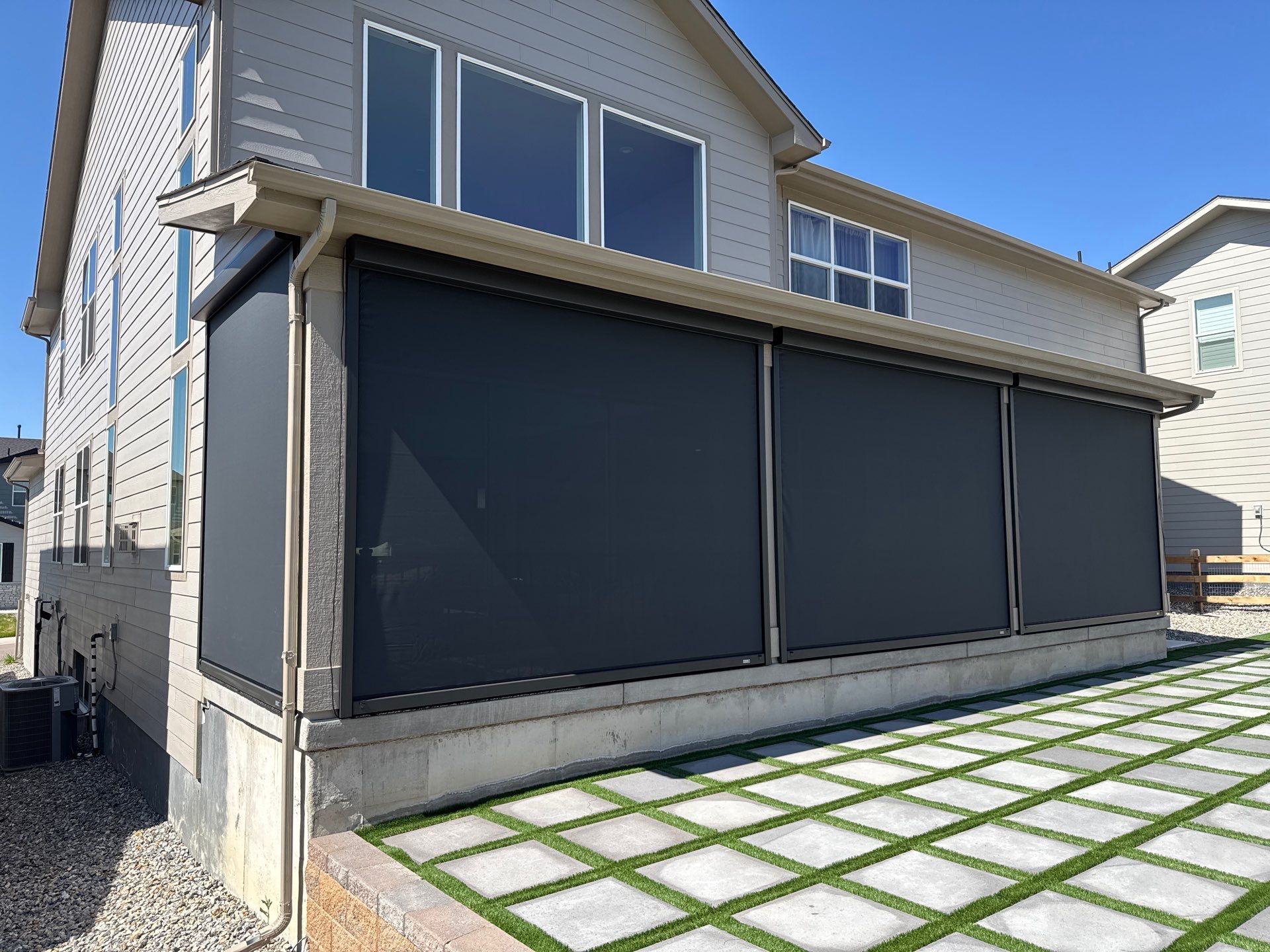 Motorized Screens using Progressive MagnaTrack Screens by Outdoor Solutions Colorado
