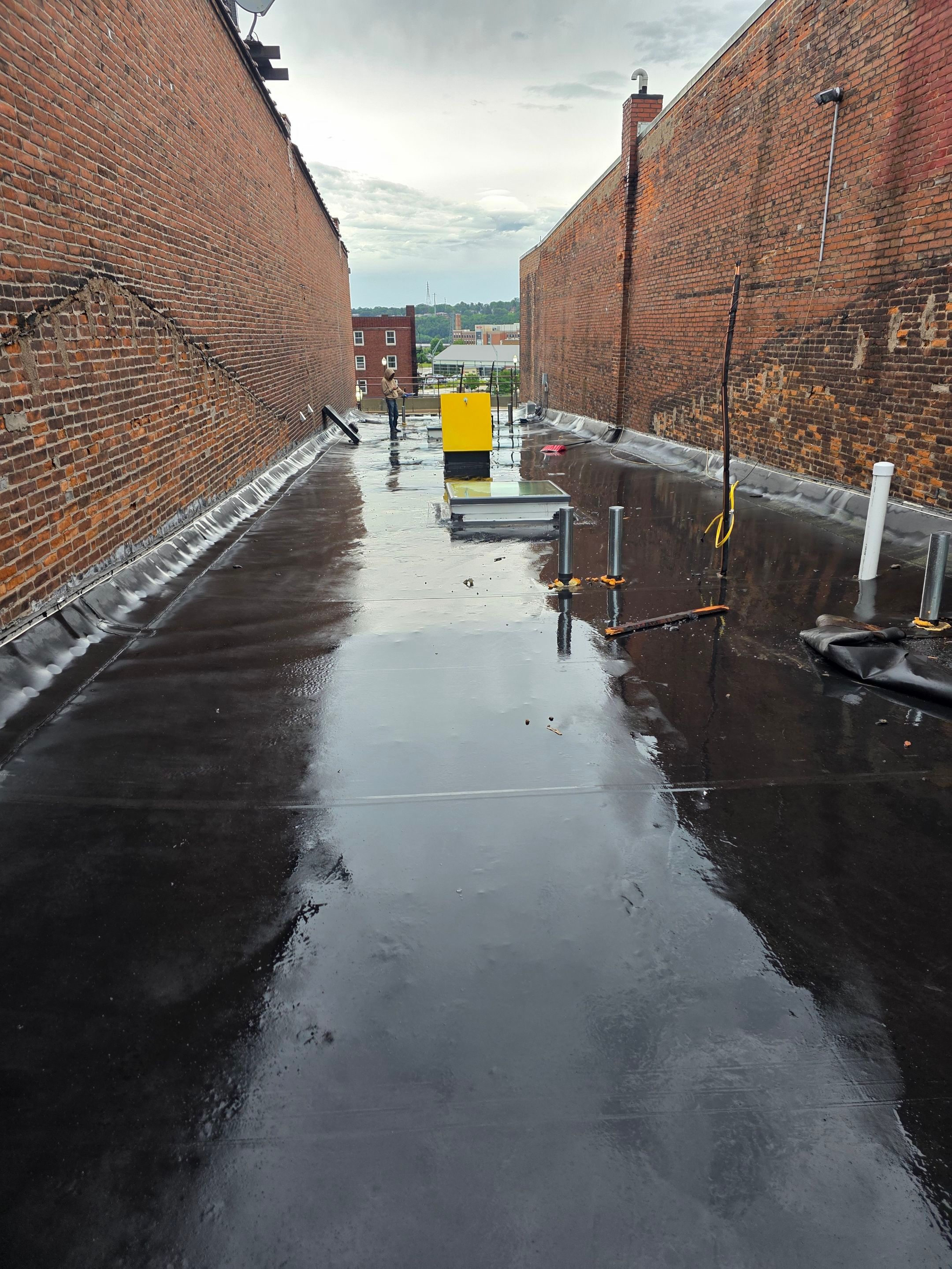 Commercial PVC Roof Installation- Downtown Dubuque, IA by Grell Roofing, LLC