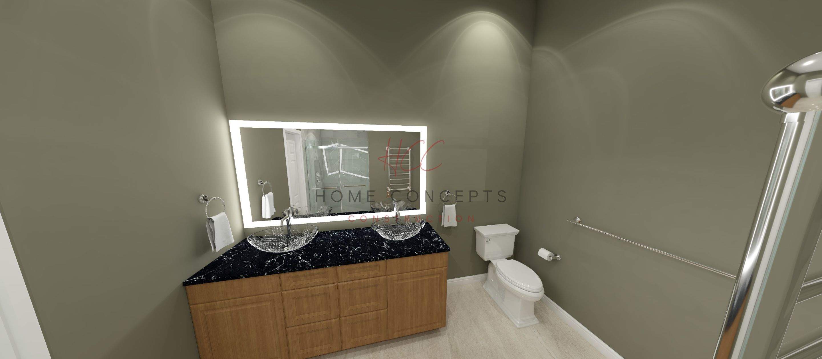 Bathroom Remodel using Tile by Home Concepts Construction