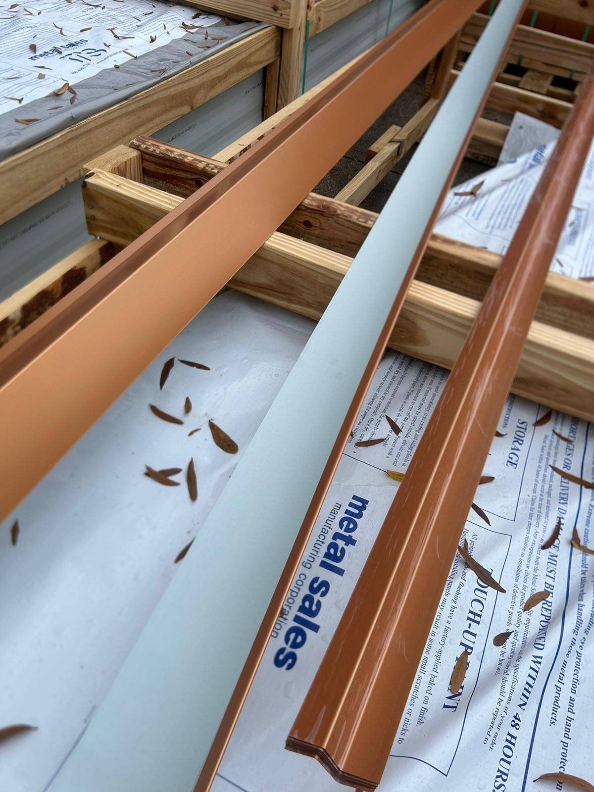 Residential Re-Roof using MS Metals, Copper Penny, Standing Seam. by First Due Roofing