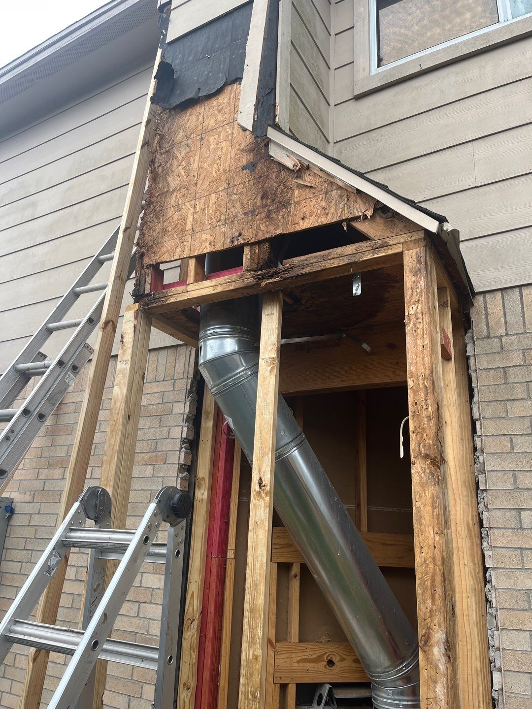 Chimney looks good but its BAD! by Bayfront Roofing and Construction