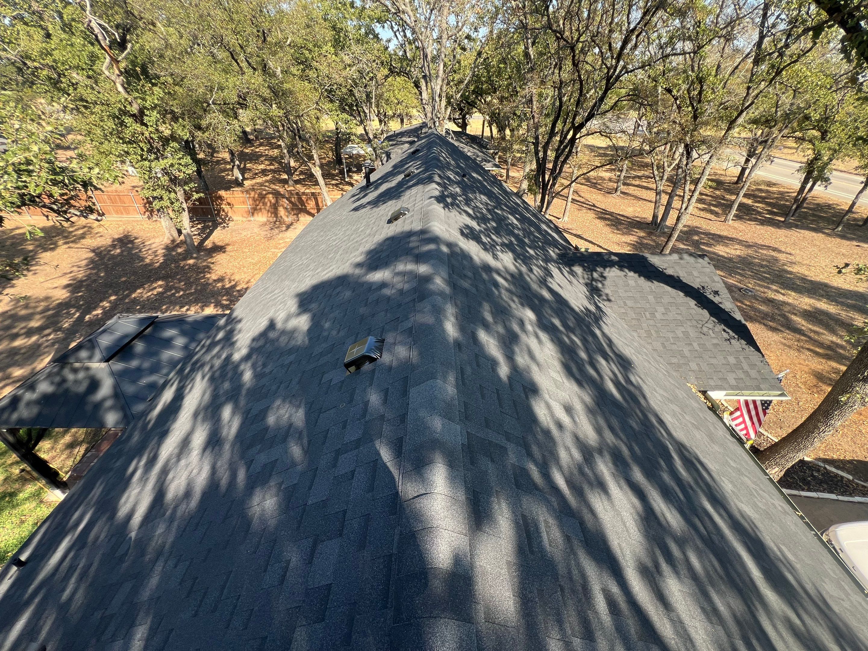 Residential Roofing Installation using IKO Cambridge 30yr Architectural Shingles. Color: Dual Black by WR Roofing Solutions