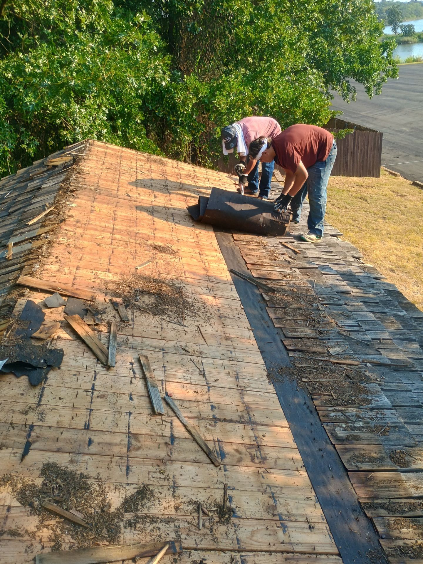 Metal Roof Replacement for Public Park Facility in Sulphur by BANA Roofing and Solar Supply