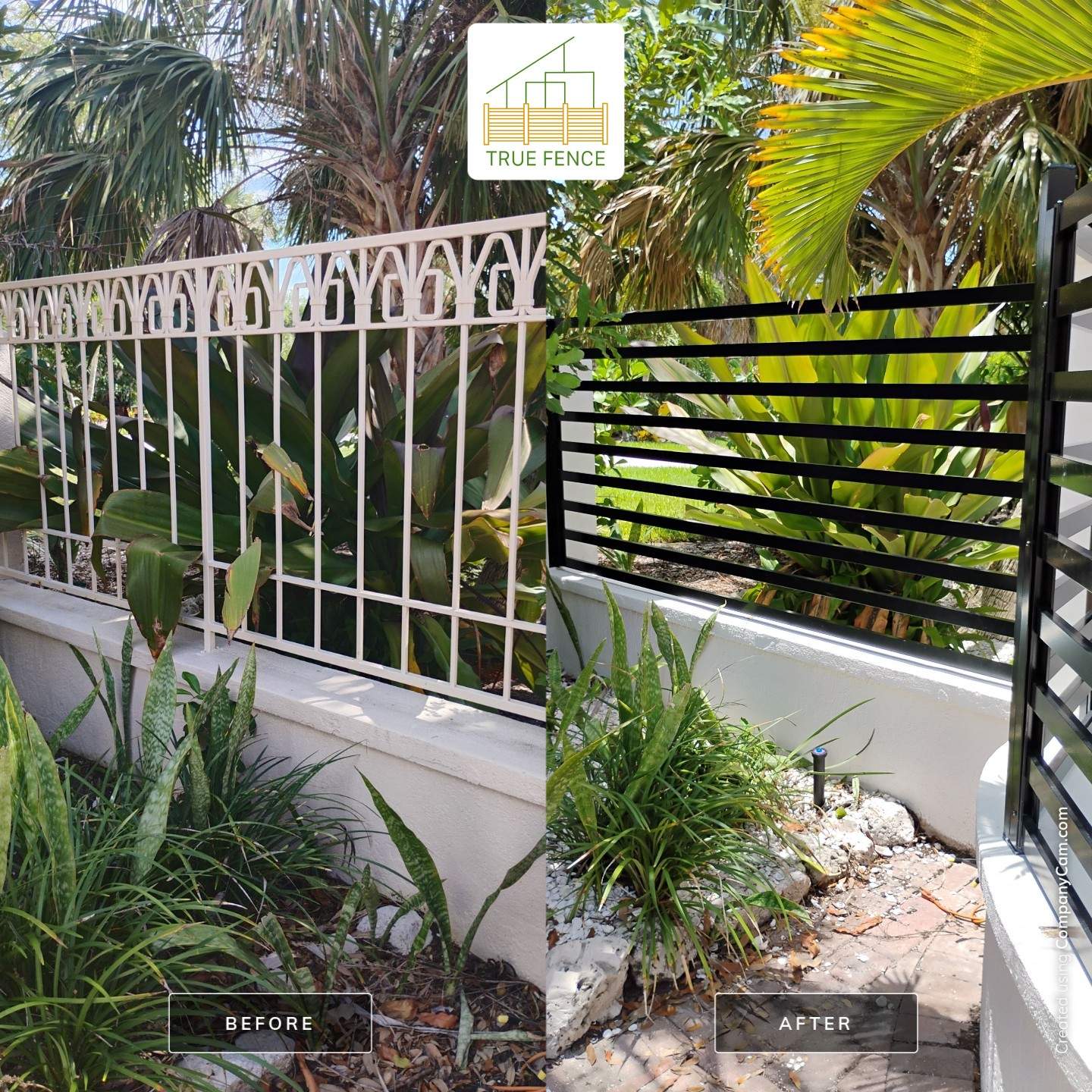 Custom Aluminum Horizontal Slat Fencing and Decorative Gates in Siesta Key by True Fence LLC