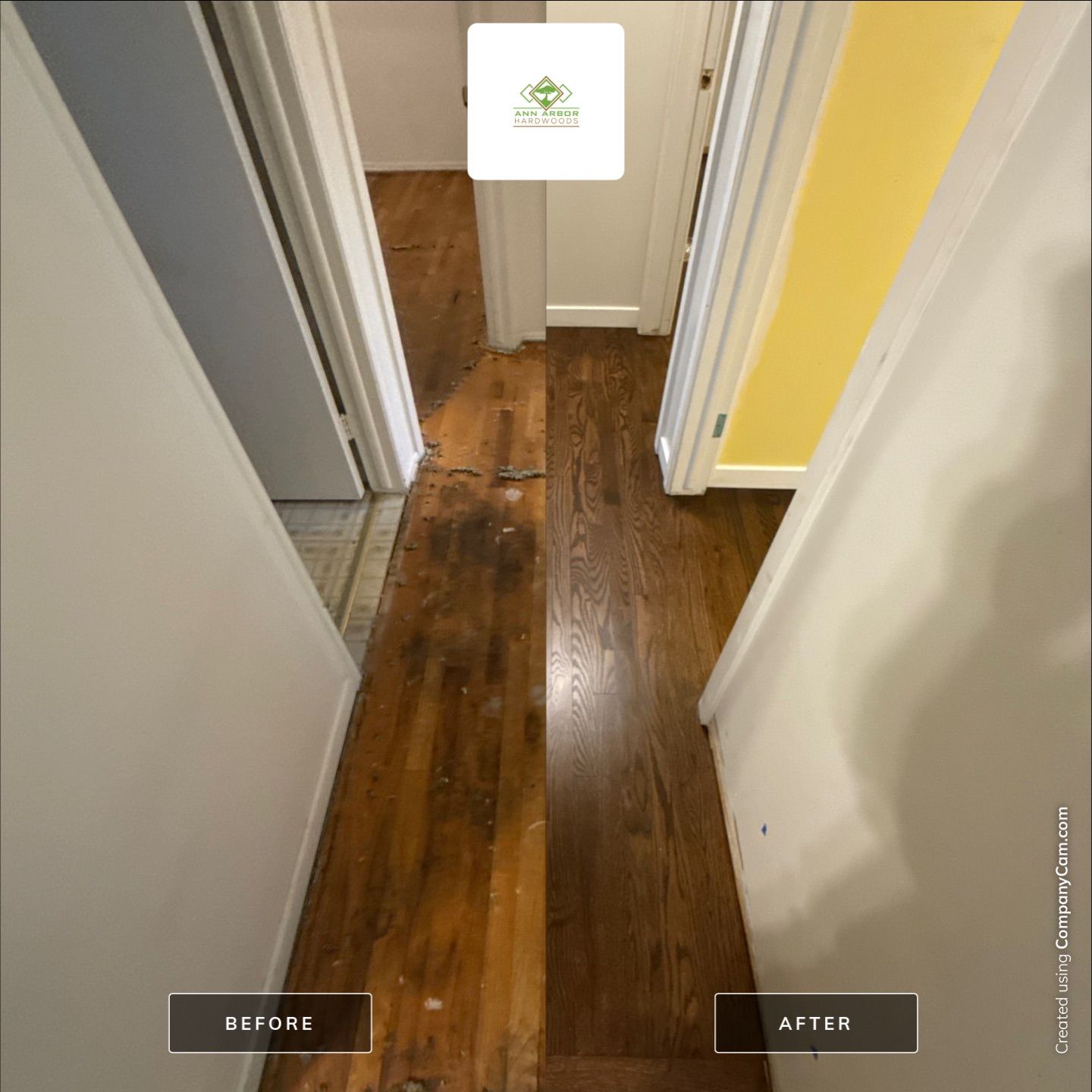 Ypsilanti red oak restoration  by Ann Arbor Hardwoods 