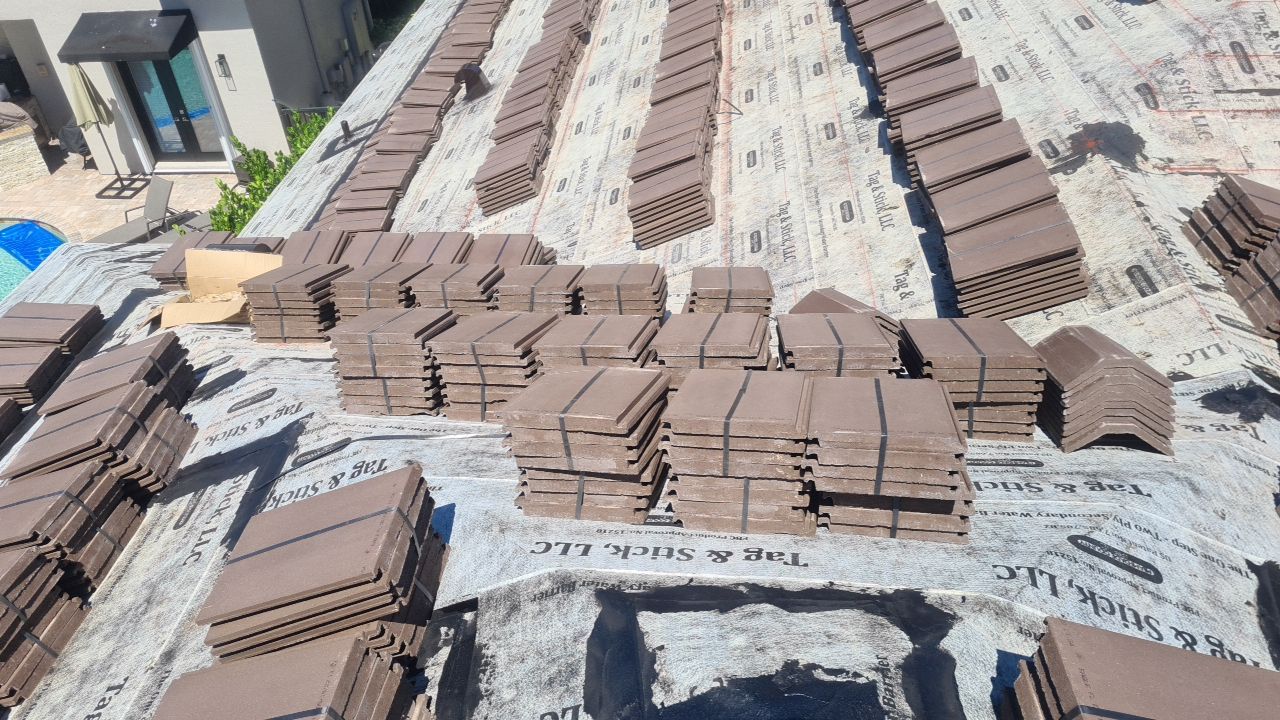 Residential Roofing Installation using Eagle Roofing Tile by BLUES BROTHERS ROOFING