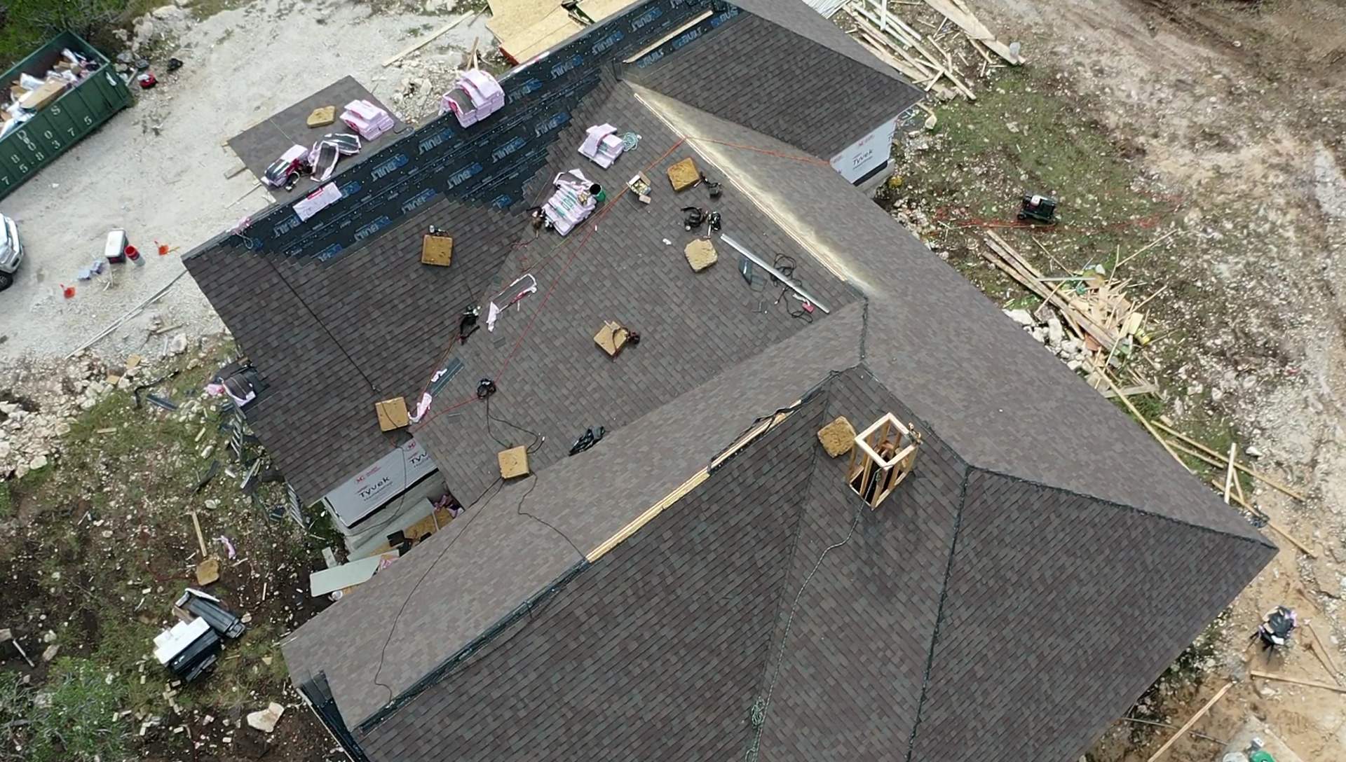 New Home Construction using Owens Corning 30 year Architectural Shingles by Premier Roofing and Contracting