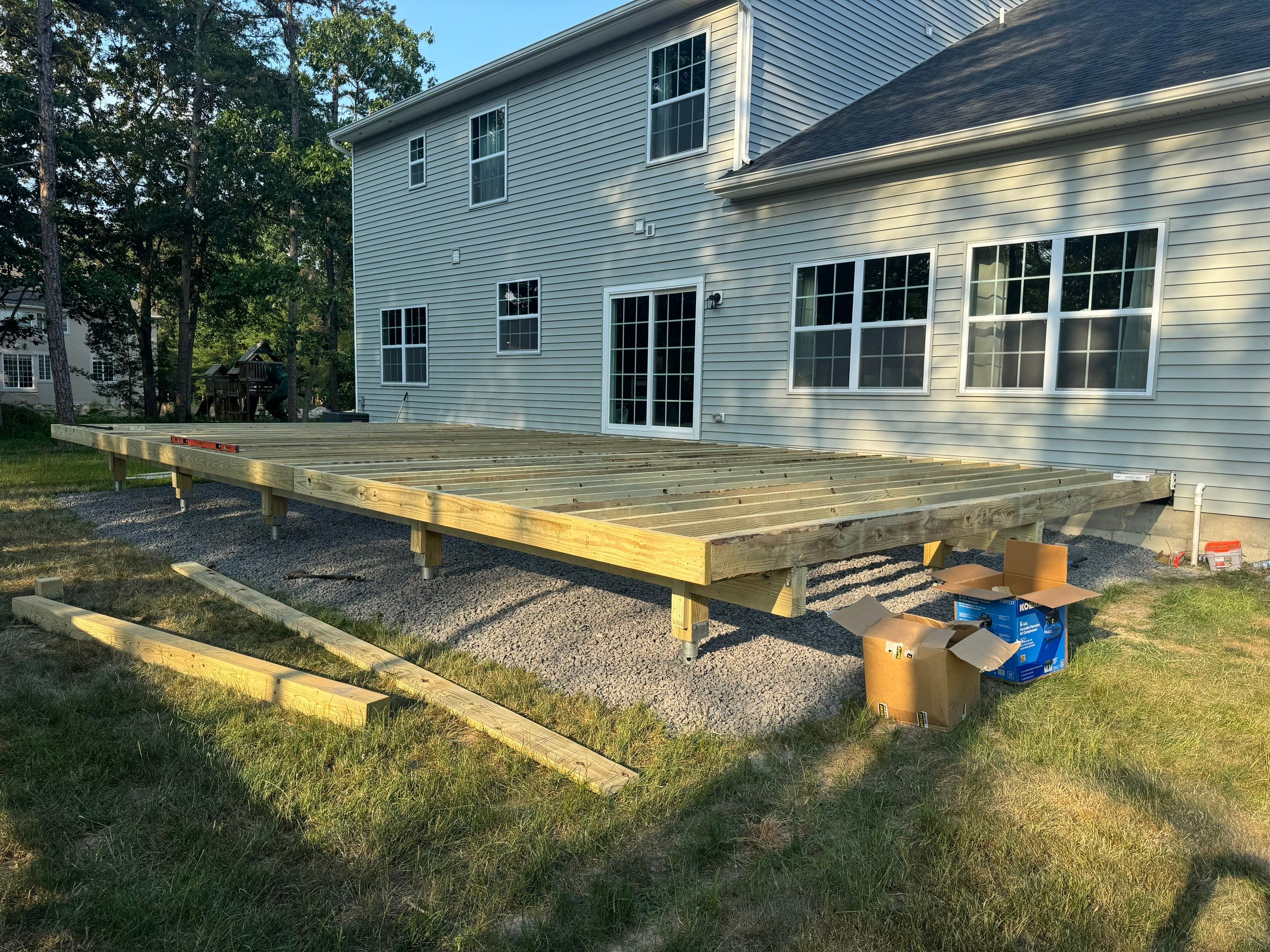 New Deck with Manual Louvered Pergola by deck guardian