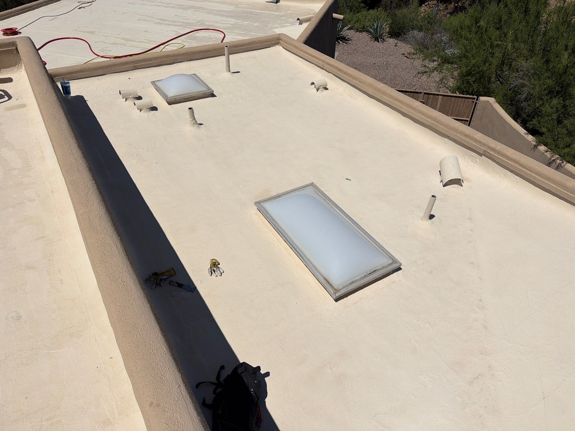 Residential Flat Roof Elastomeric Coating and Restoration in Tucson by West Coast Roofing AZ