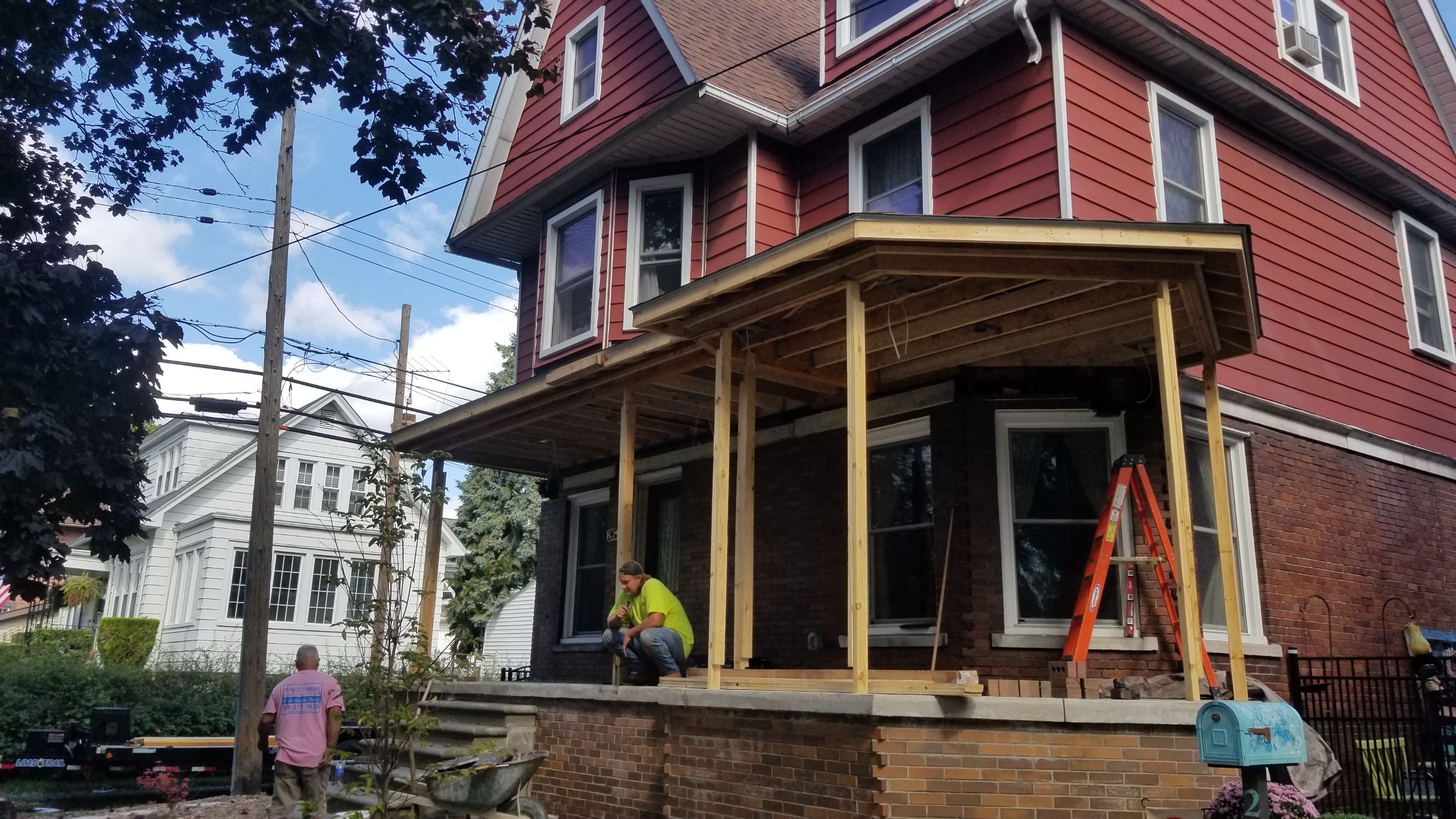 Custom Front Porch on Historic Home by Northwest Construction 