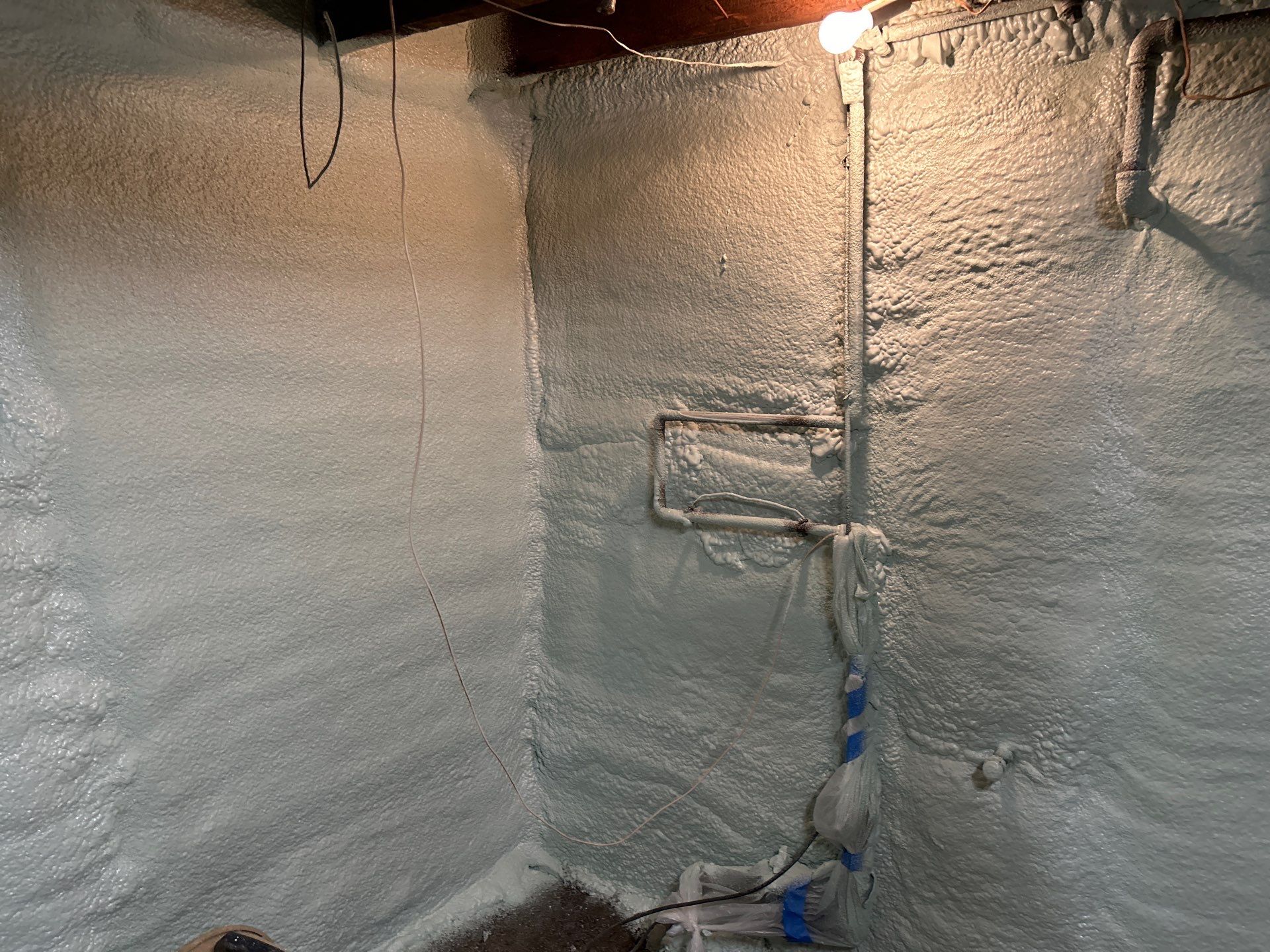 Attic Insulation using open cell spray foam by NYS Foam & Energy