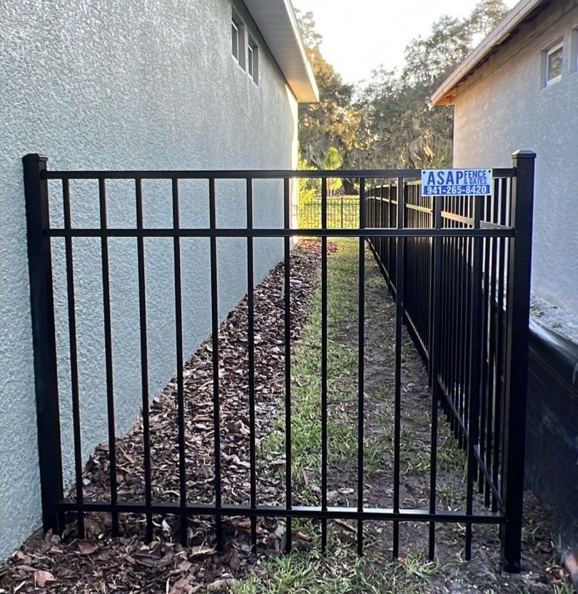 Aluminum Fence Installation using Black 3 Rail Aluminum Fence by Asap fence and gates, LLC