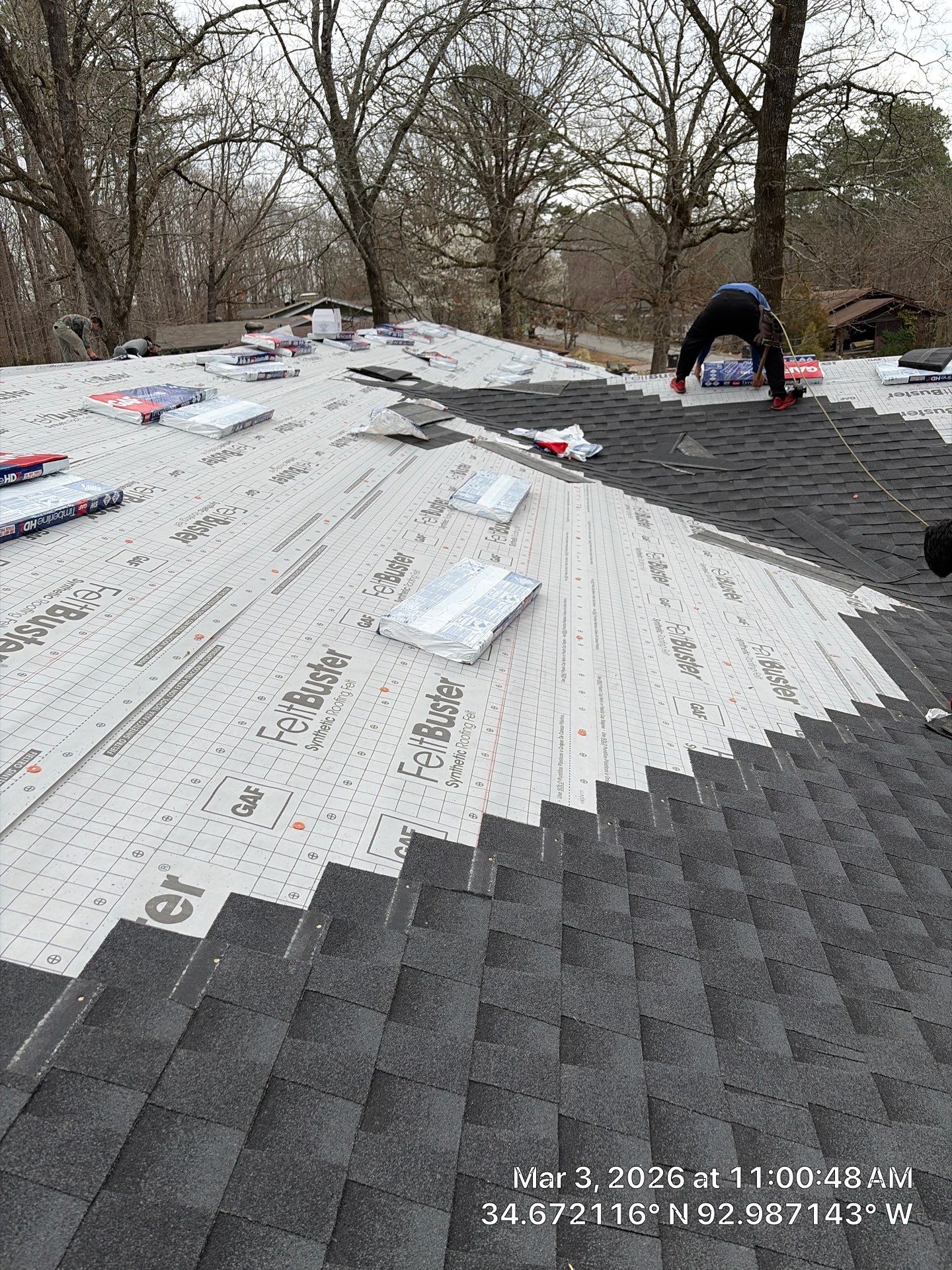 GAF Timberline HDZ Shingle Roof Replacement in Hot Springs Village by Temple Roofing and Exteriors