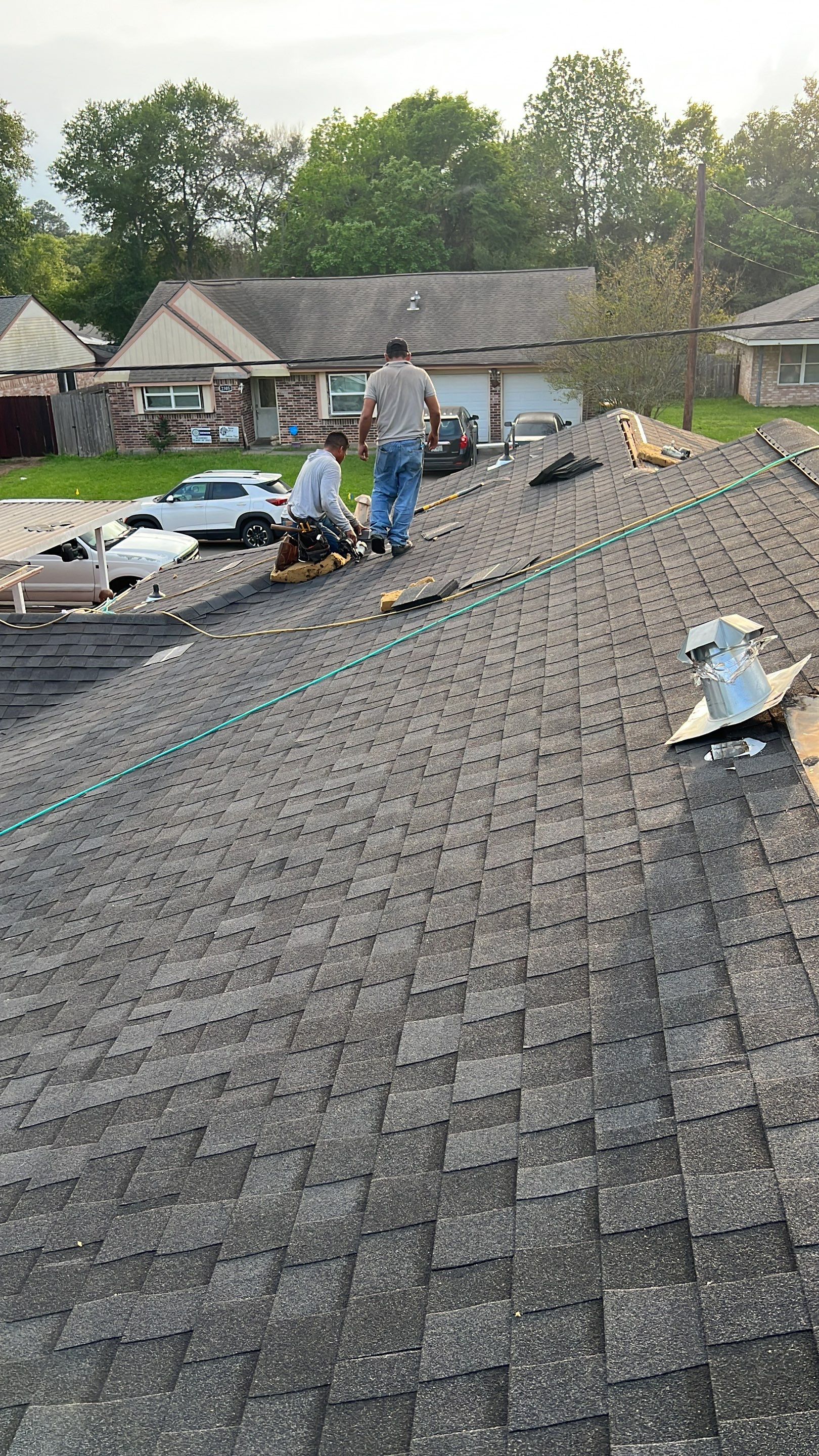 Full Roof Replacement on Brick Ranch — Conroe, TX by PL Roofing & SB Roofing, LLC.