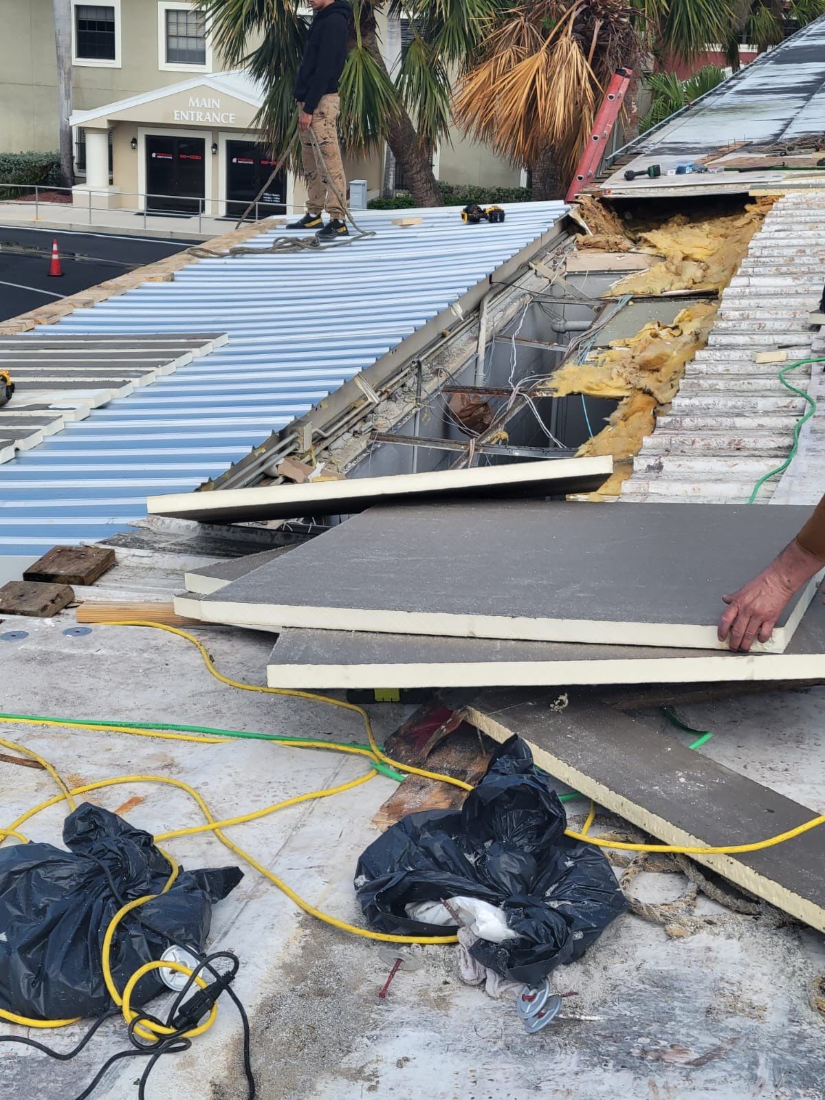 Emergency Repair on School from Storm Damage by Four Peaks Roofing