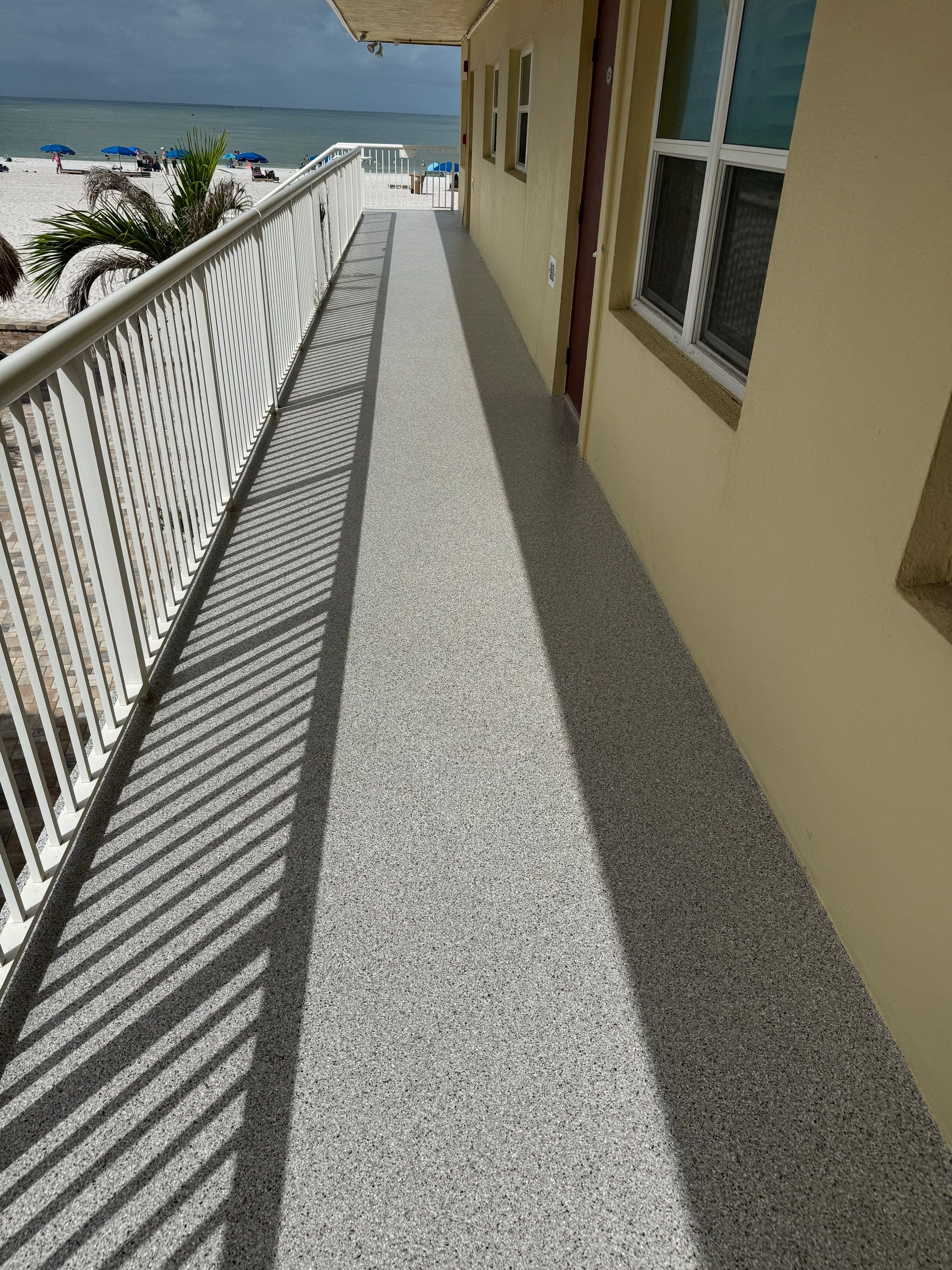 Patio Upgrade with Coyote Flake by Performance Floors & Coating