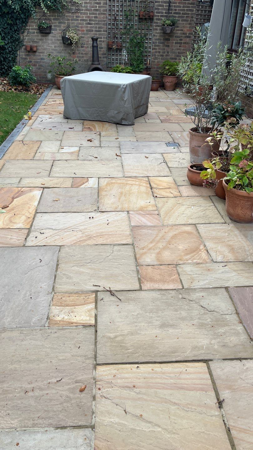 Roof Patio Driveway Clean using Honda 15lpm Low Pressure Washing Machine by Ges Exterior Cleaning ltd