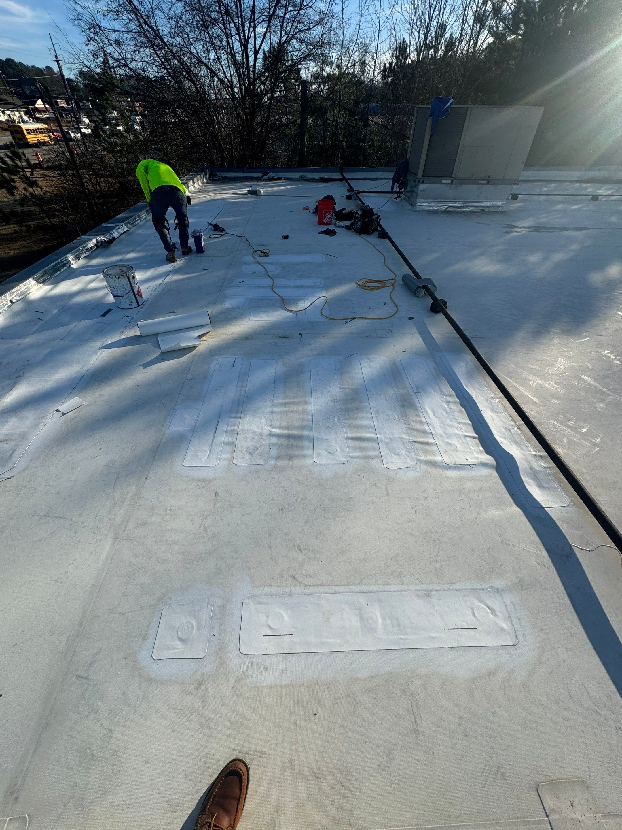 Commercial Roofing Repair using GAF EVERGUARD TPO 60 Mil by Mosaic Roofing Company