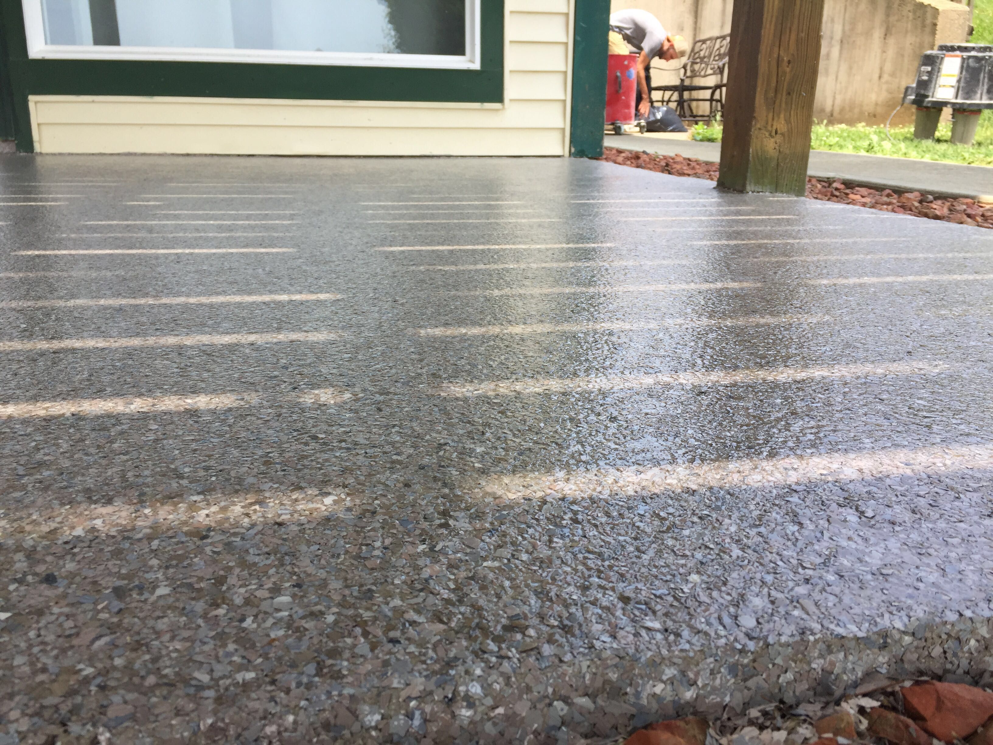 Patio Installation using Fieldstone by Your1DayFloor.com