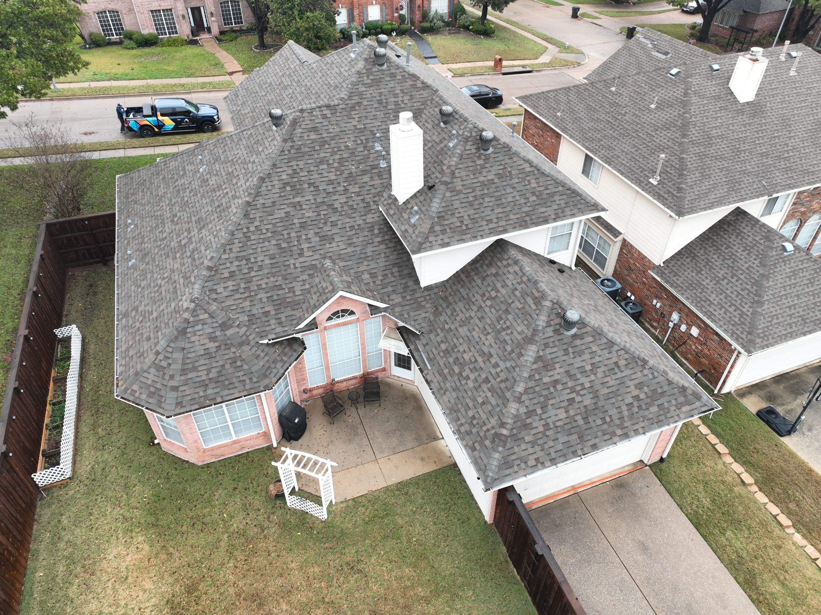 Residential Roofing Installation using Malarkey Highlander Natural Wood by OneSource Roofing and Restoration