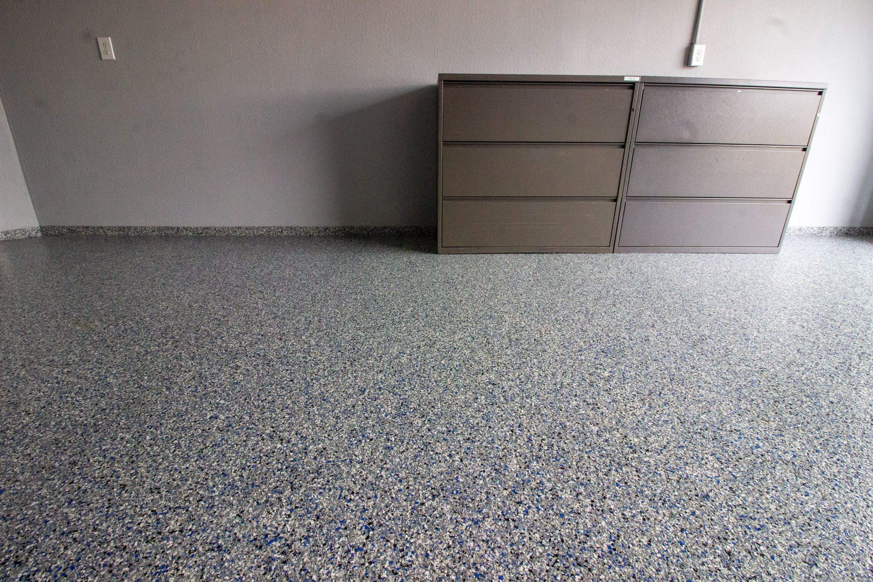 Garage Floor using Galaxy Blue by Your1DayFloor.com