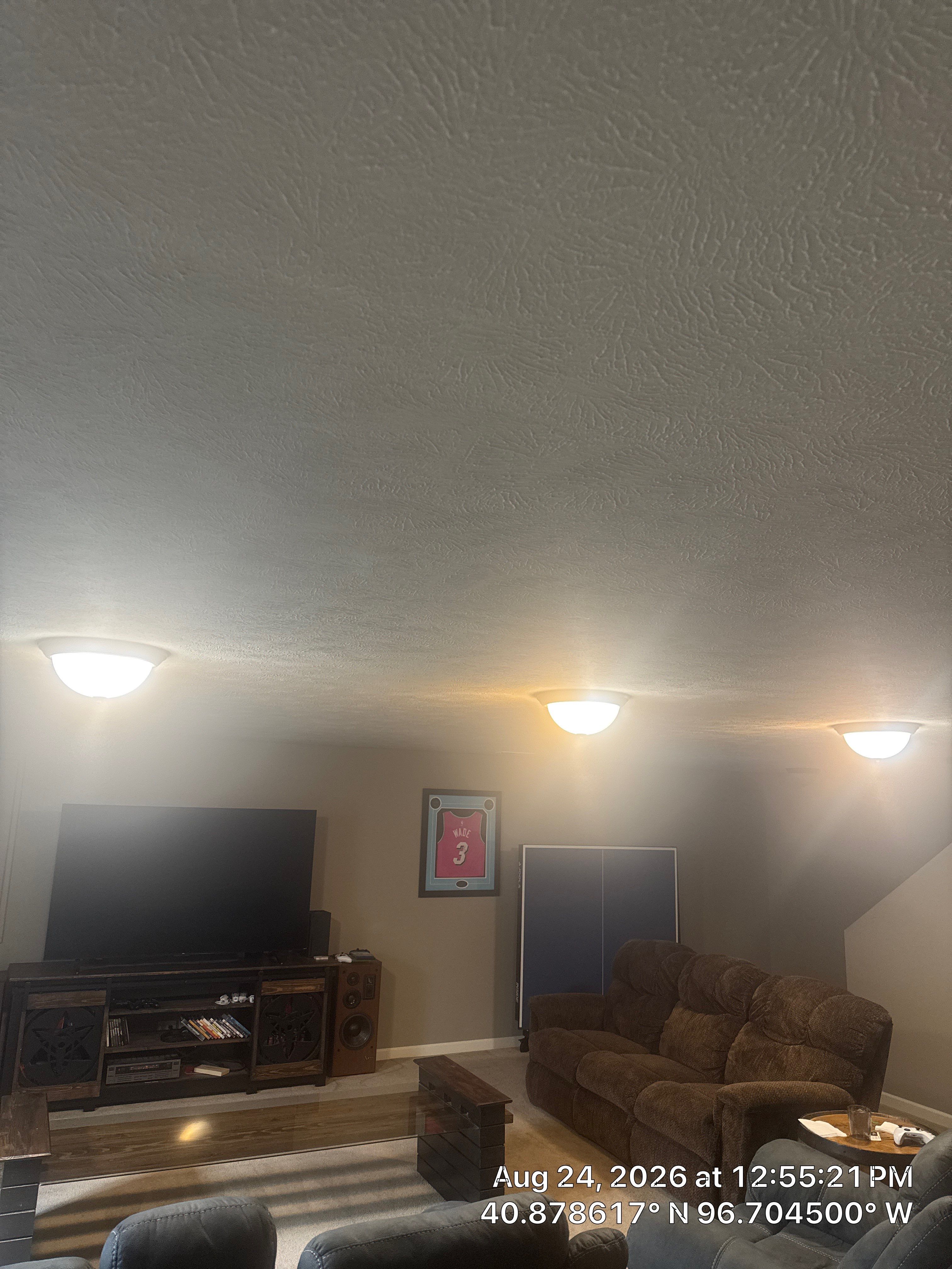 Lincoln Basement Window Drywall Repair and Ceiling Texturing by CompanyCam Sales Demo