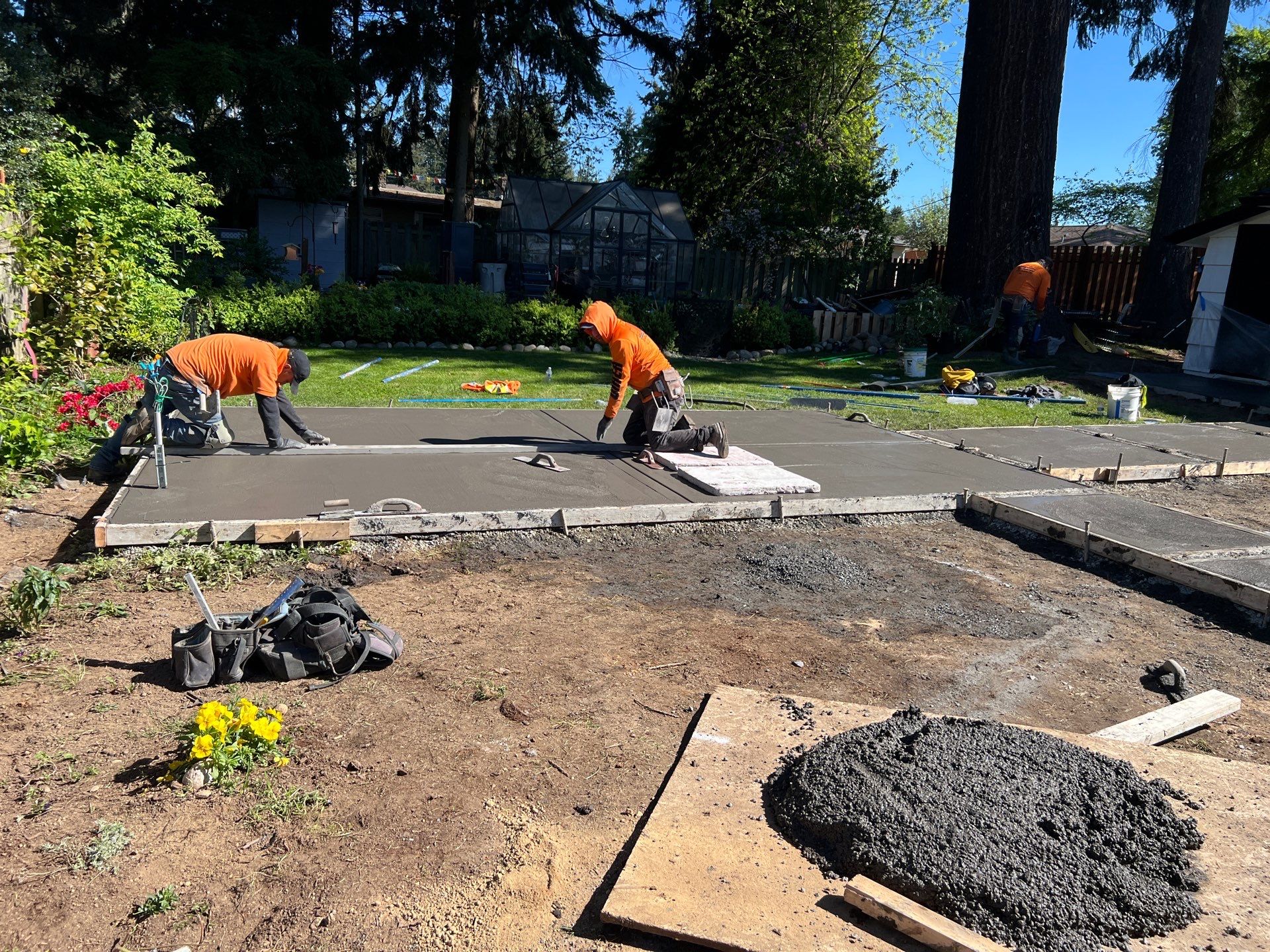 John | Concrete Backyard Walkway by Jireh Asphalt & Concrete Inc 