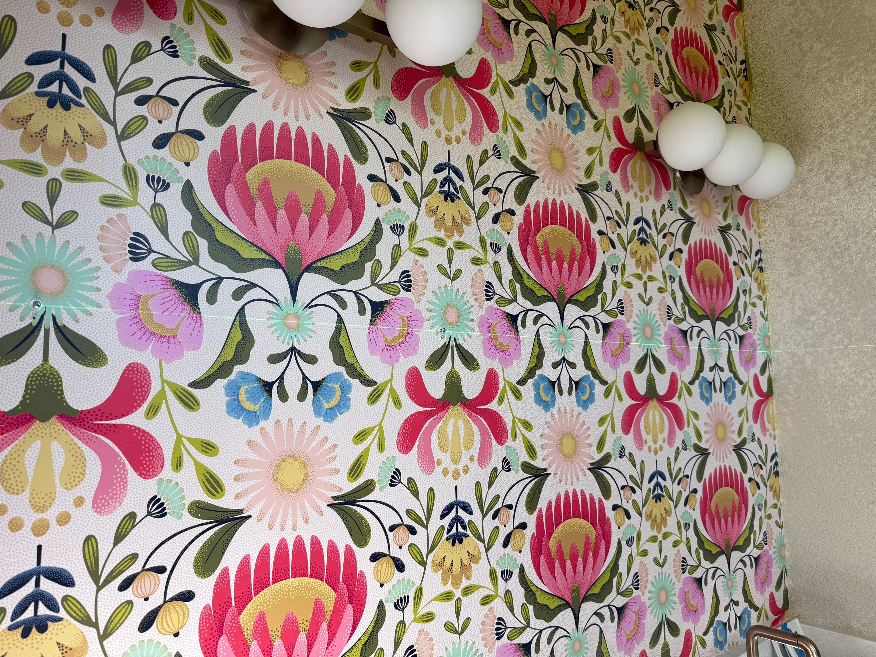 Bold & Colorful Bathroom Remodel | Custom Shower & Statement Wallpaper | San Antonio by Legacy Bath and Kitchen 