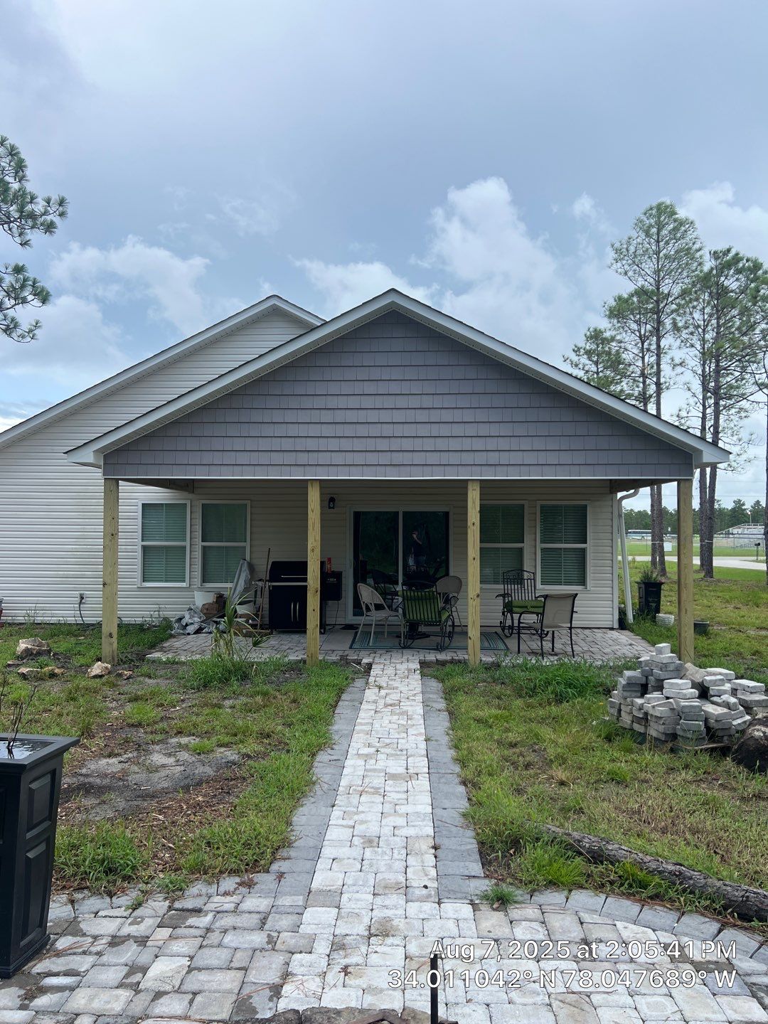 Covered Porch in Boiling Springs Lakes by RGR Construction and Roofing, LLC