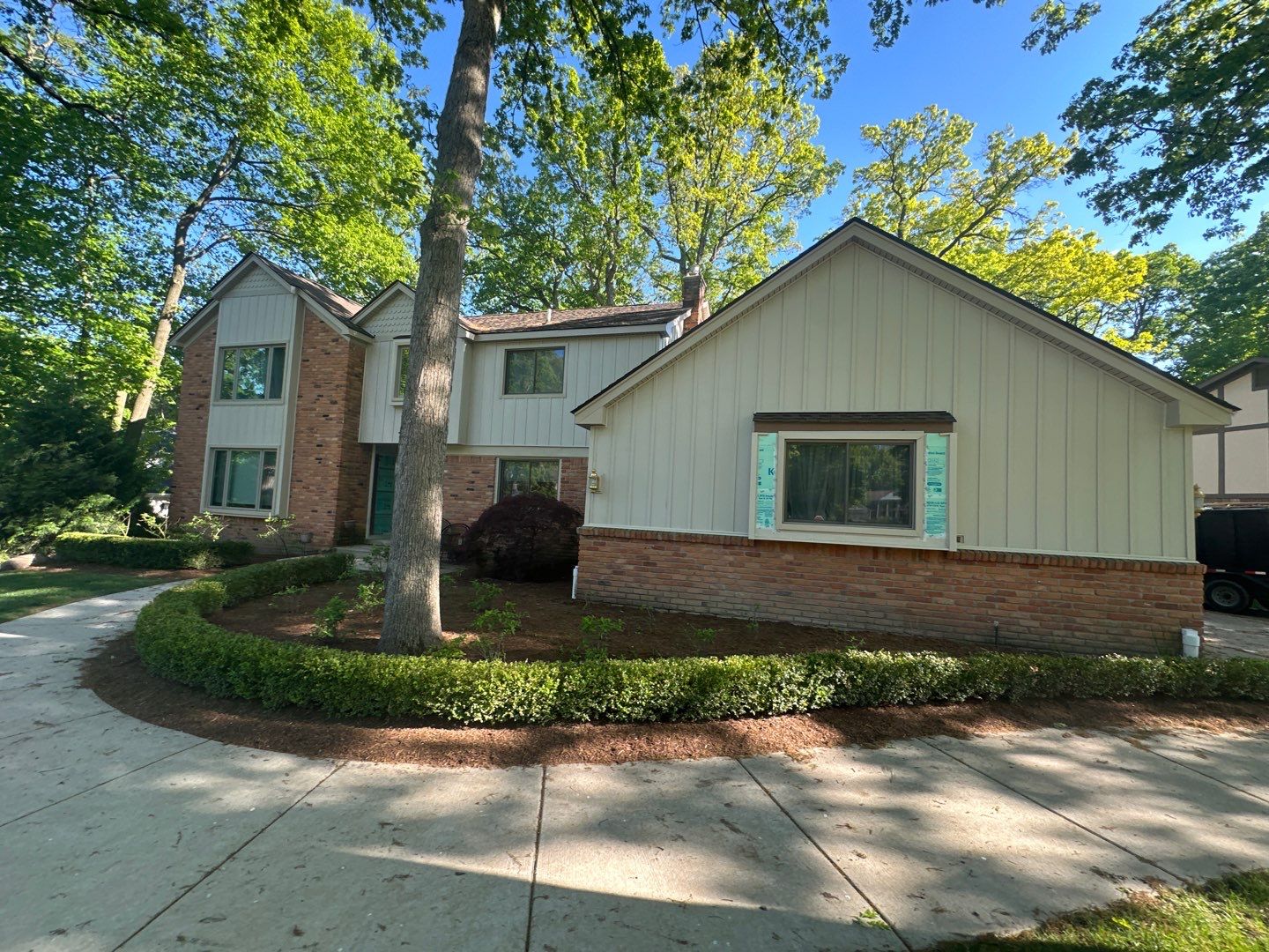 Siding Installation using Alside Monterey Sand by 180 Contractors