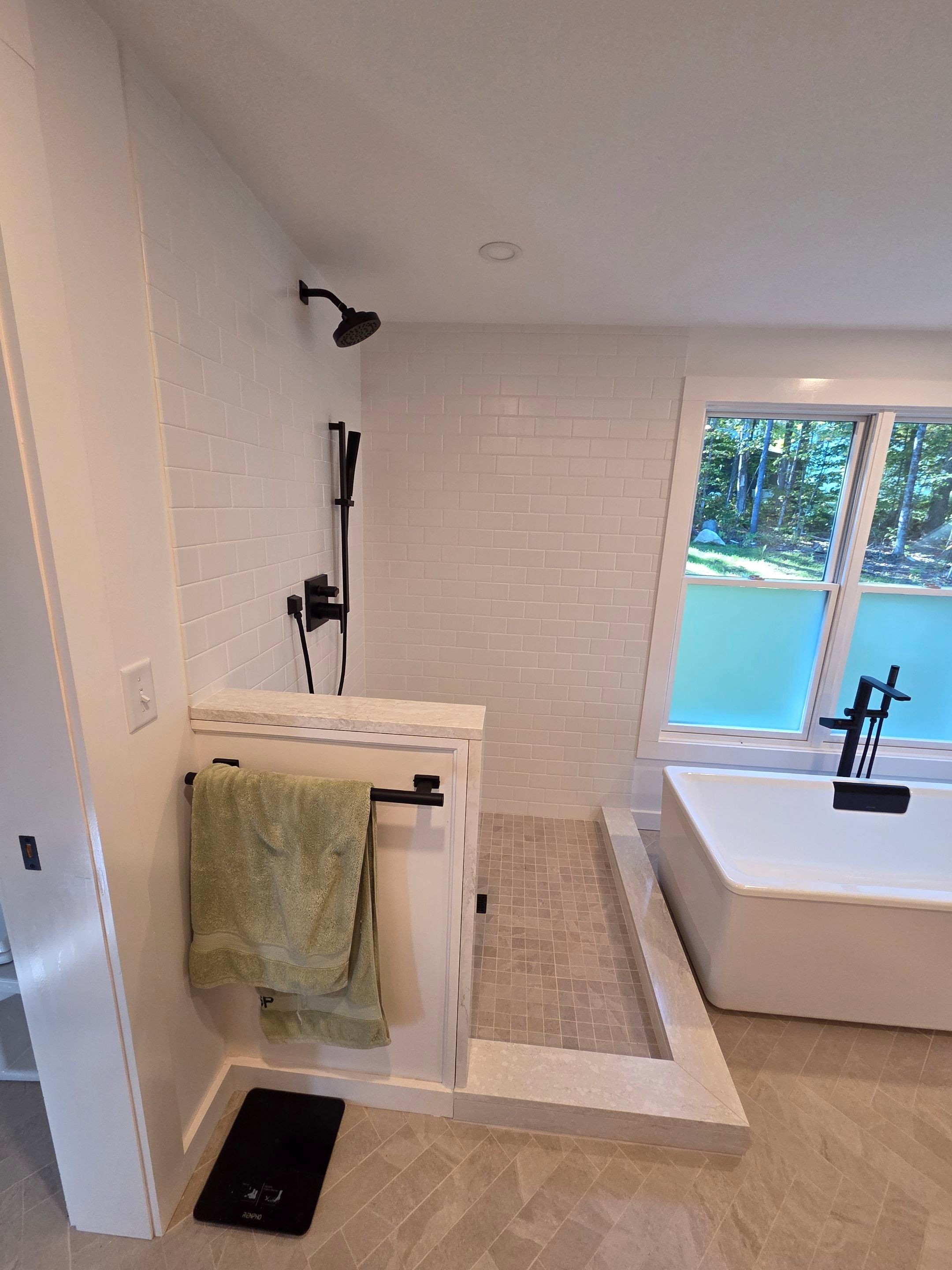 Bathroom Remodel using Tempered Shower Glass by Cheshire Glass Company