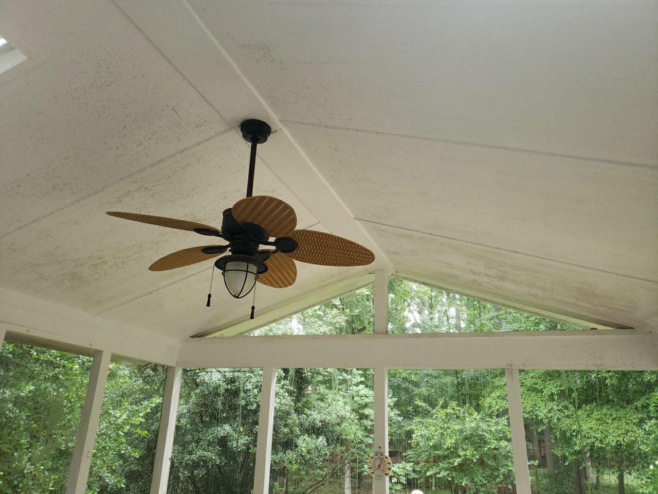 Deck clean using cleaner by G&H Home Tech Pros LLC