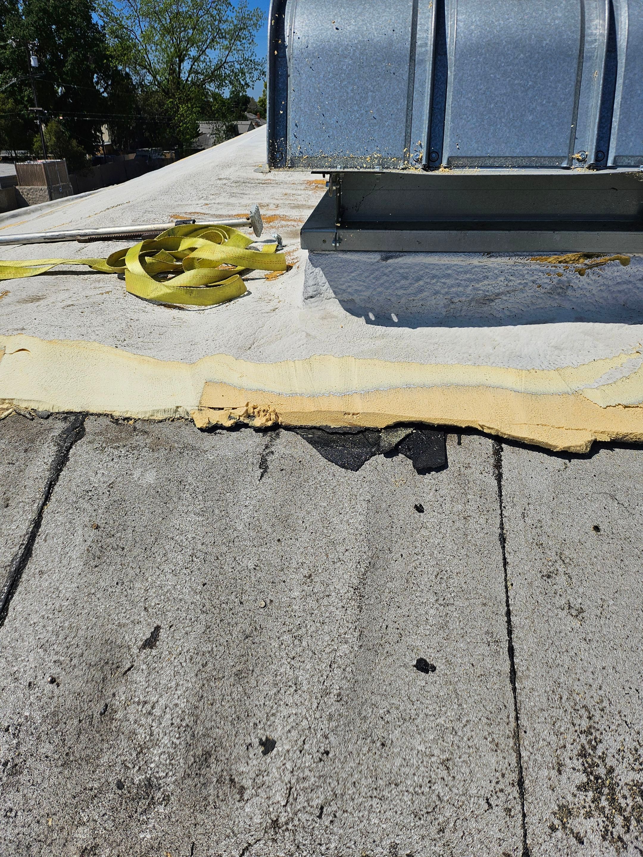Foam Refurbish using Conklin Benchmark/PUMA XL coatings and spray foam by Straight Edge Roofing Inc