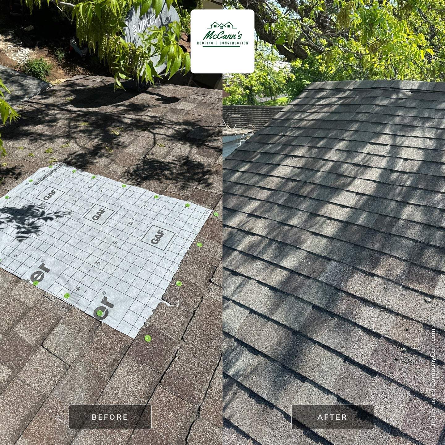 roof repair in Oklahoma City by McCann's Roofing and Construction