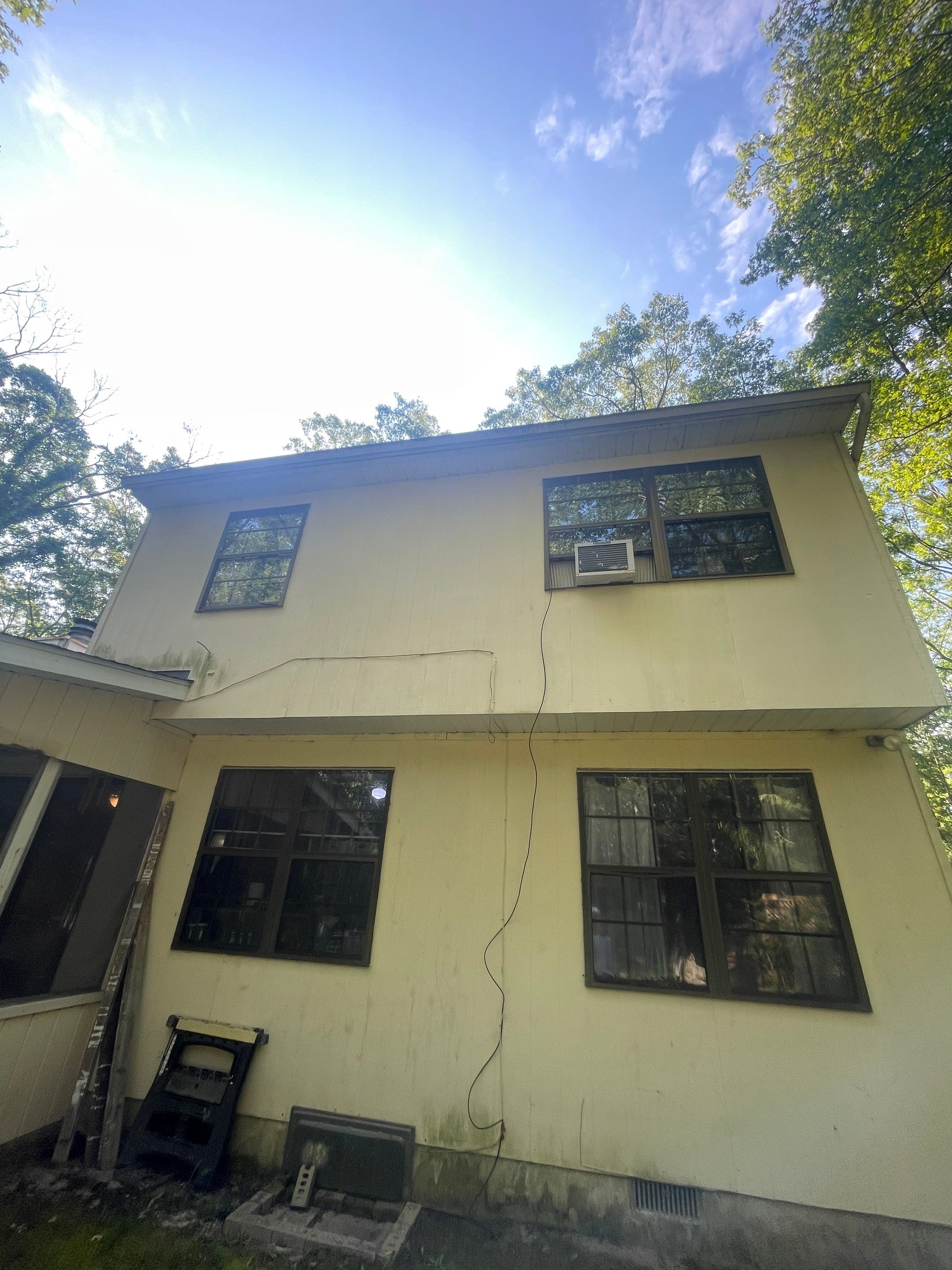 Residential Cleaning using Carbon Fiber Polls & Blower by SJ Exterior