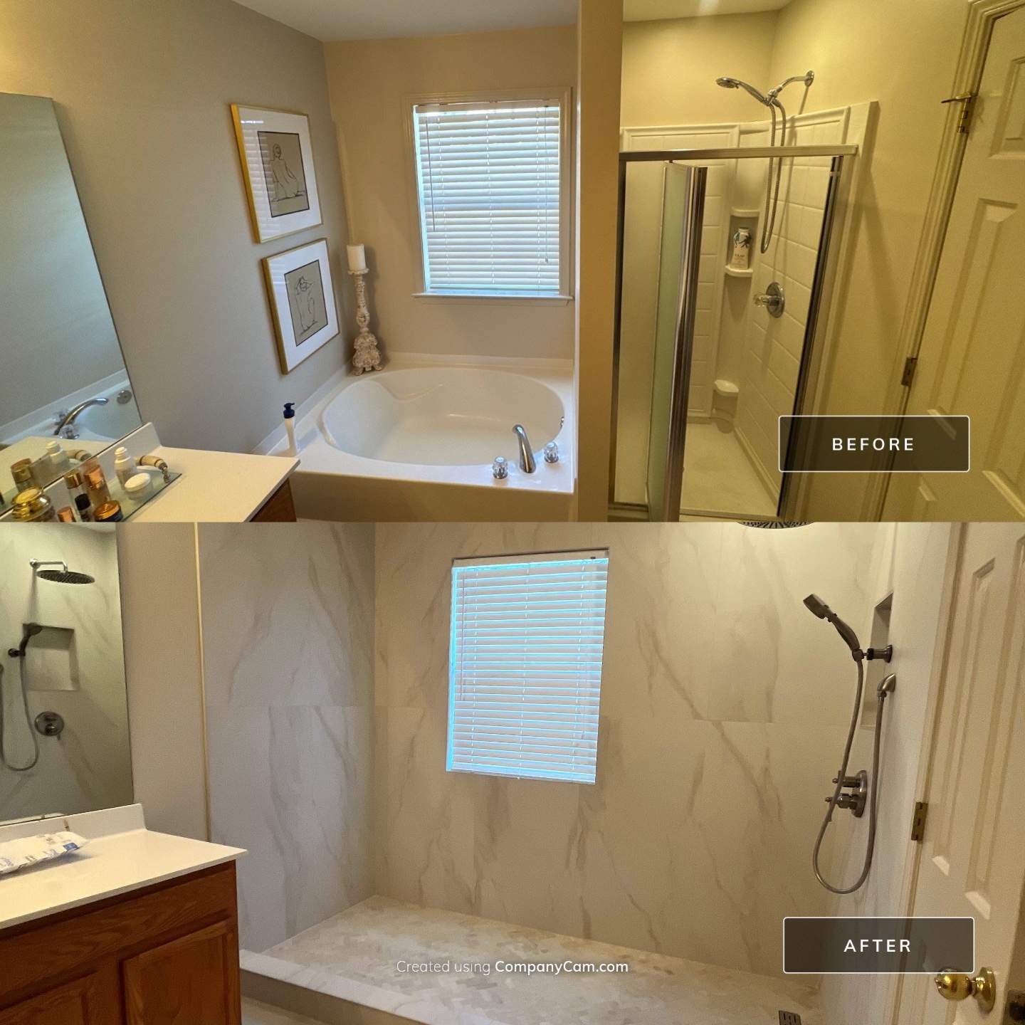 Master bathroom renovation by Prudencio