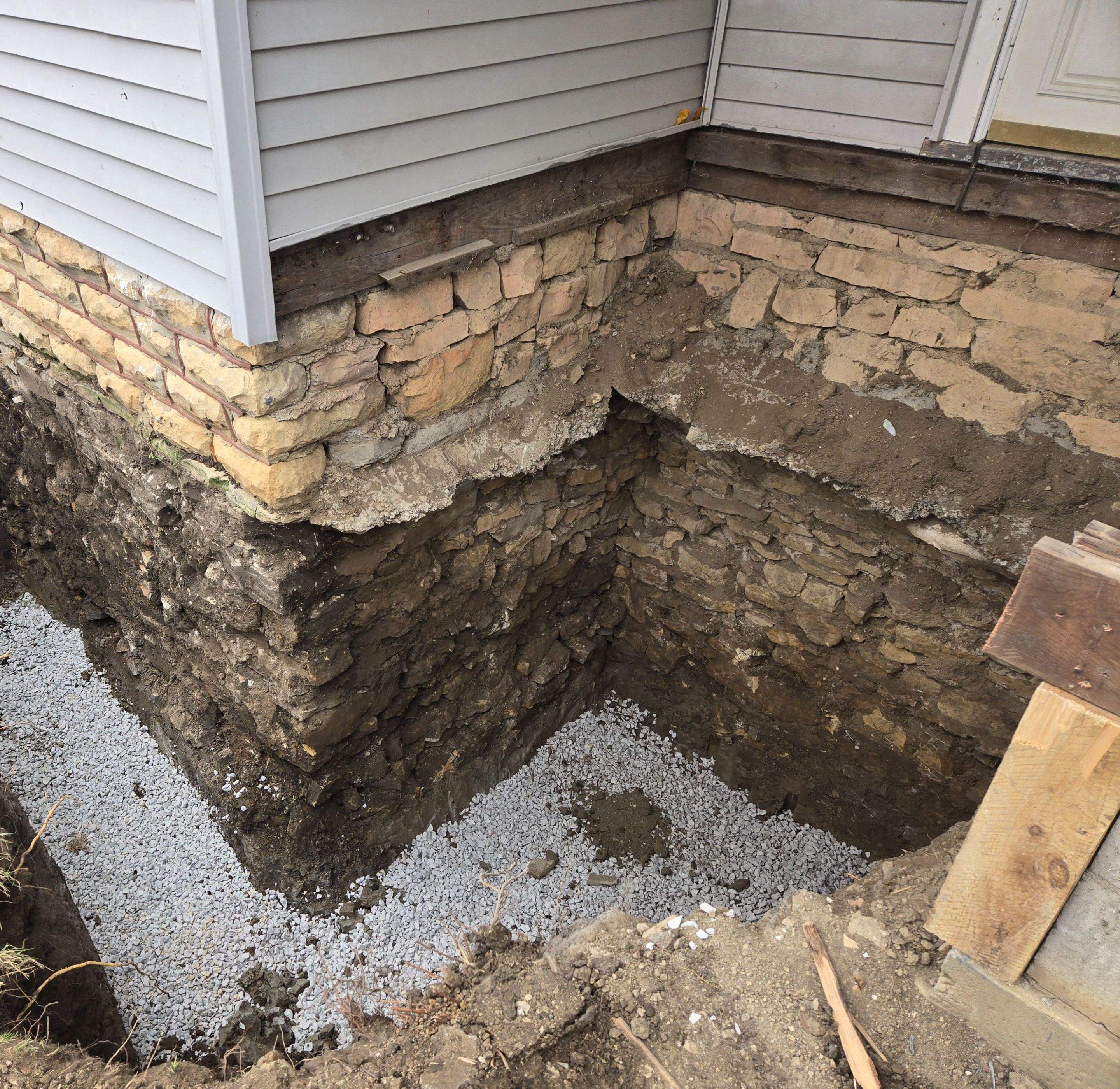 Full Limestone Foundation Restoration using sprayable geopolymer concrete by Allied Water Services