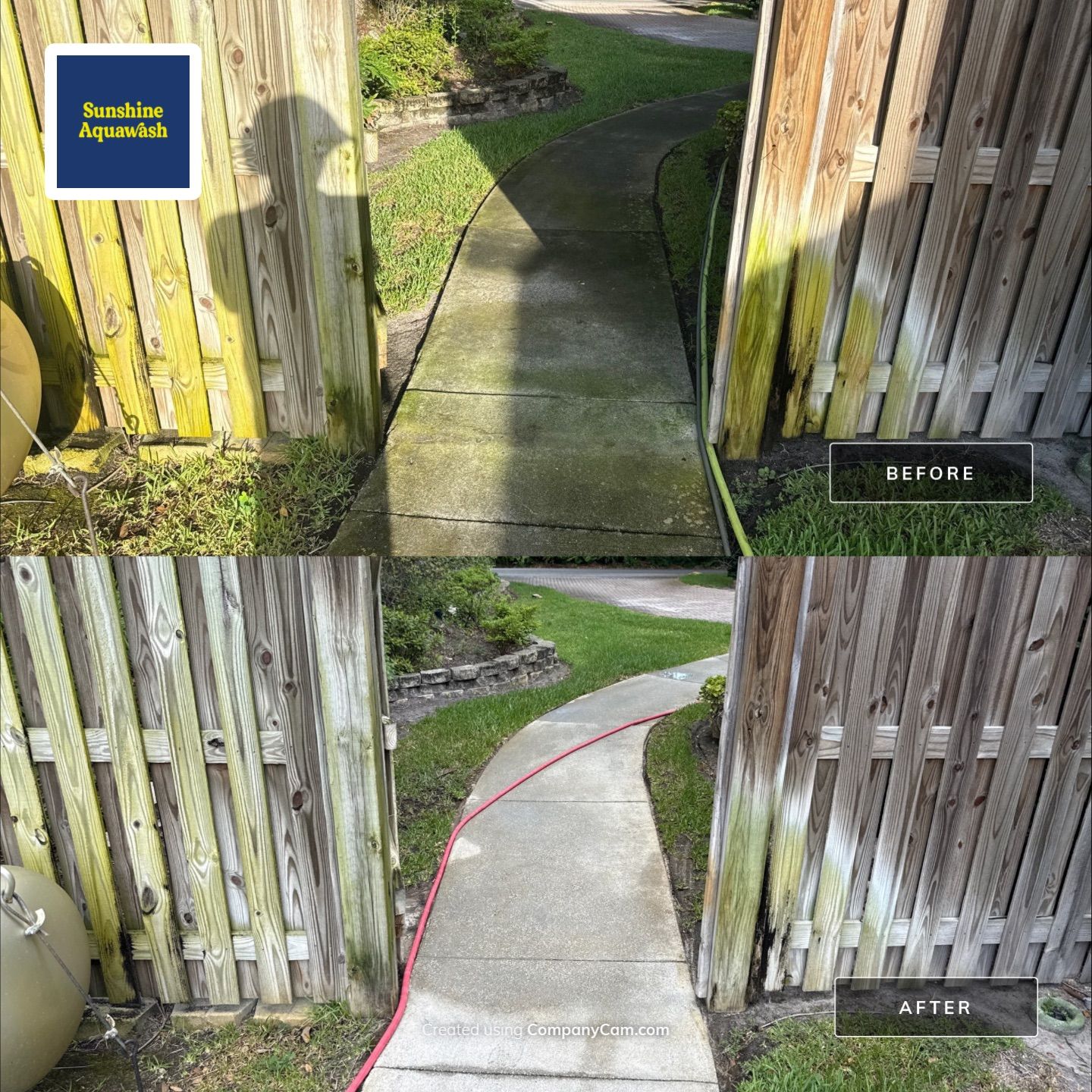 Tennis Court, Vinyl Fence & Sidewalk Cleaning in Riverview Bluff – West Bradenton, FL 34209 by Sunshine AquaWash