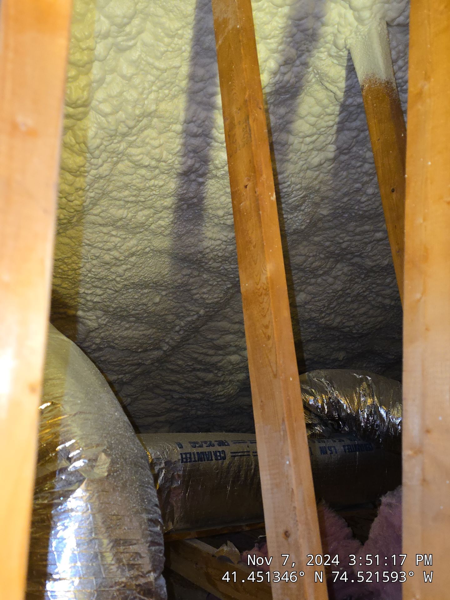 Attic Insulation using open cell spray foam by NYS Foam & Energy