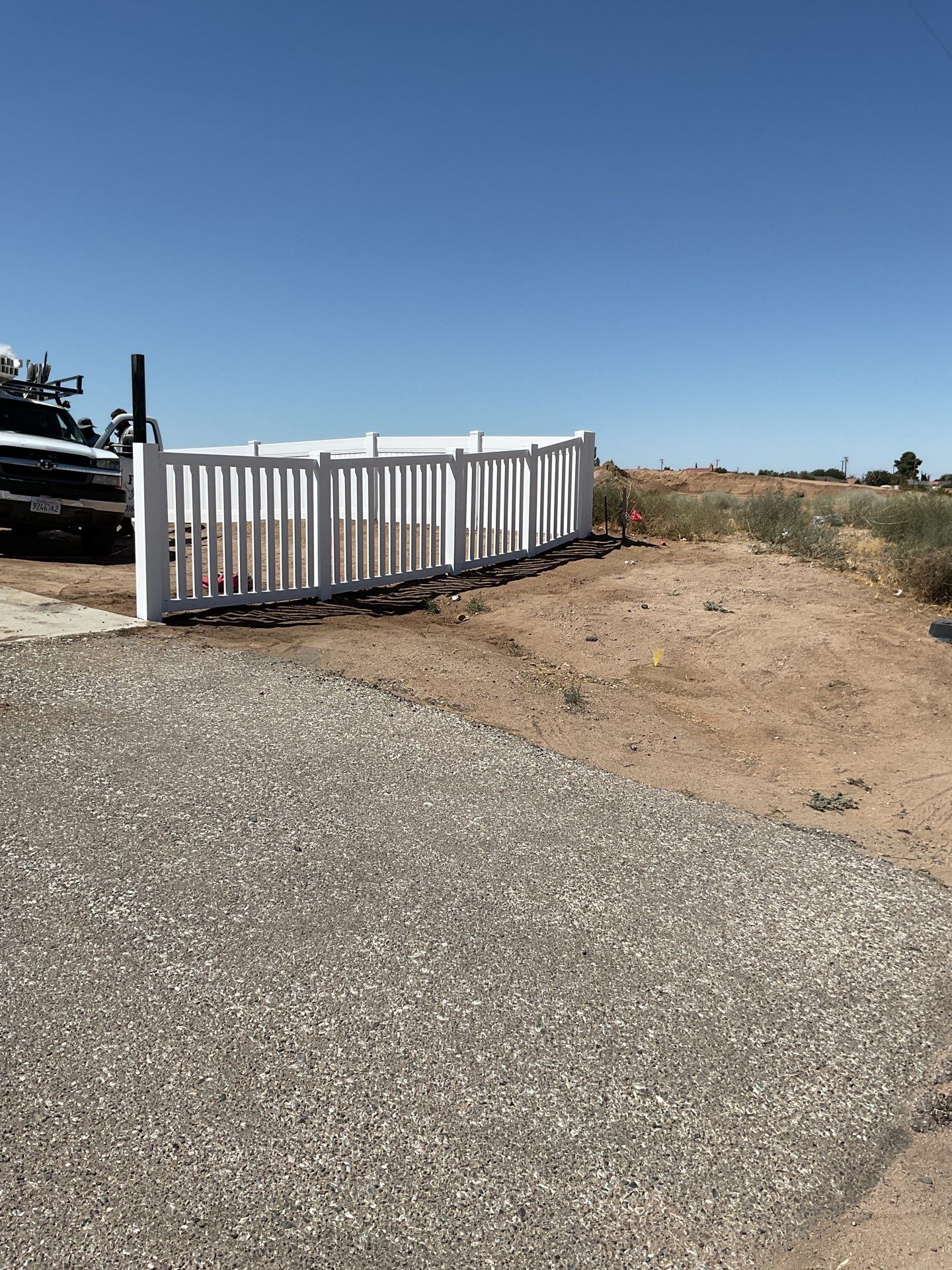 Fence Installation using vinyl pickett by Fence Guys Inc.