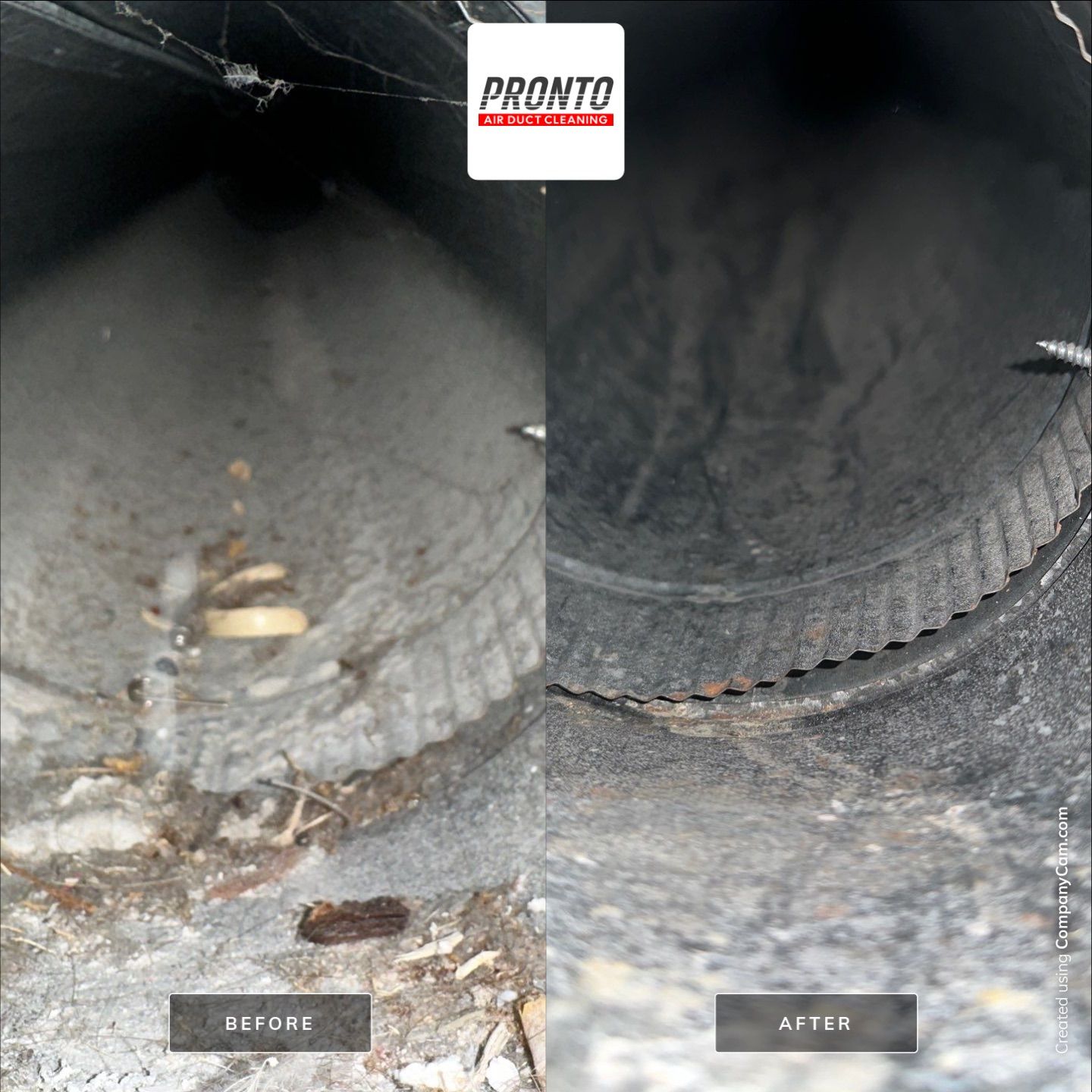 Air duct cleaning using Commercial vaccum by Pronto Air Duct Cleaning