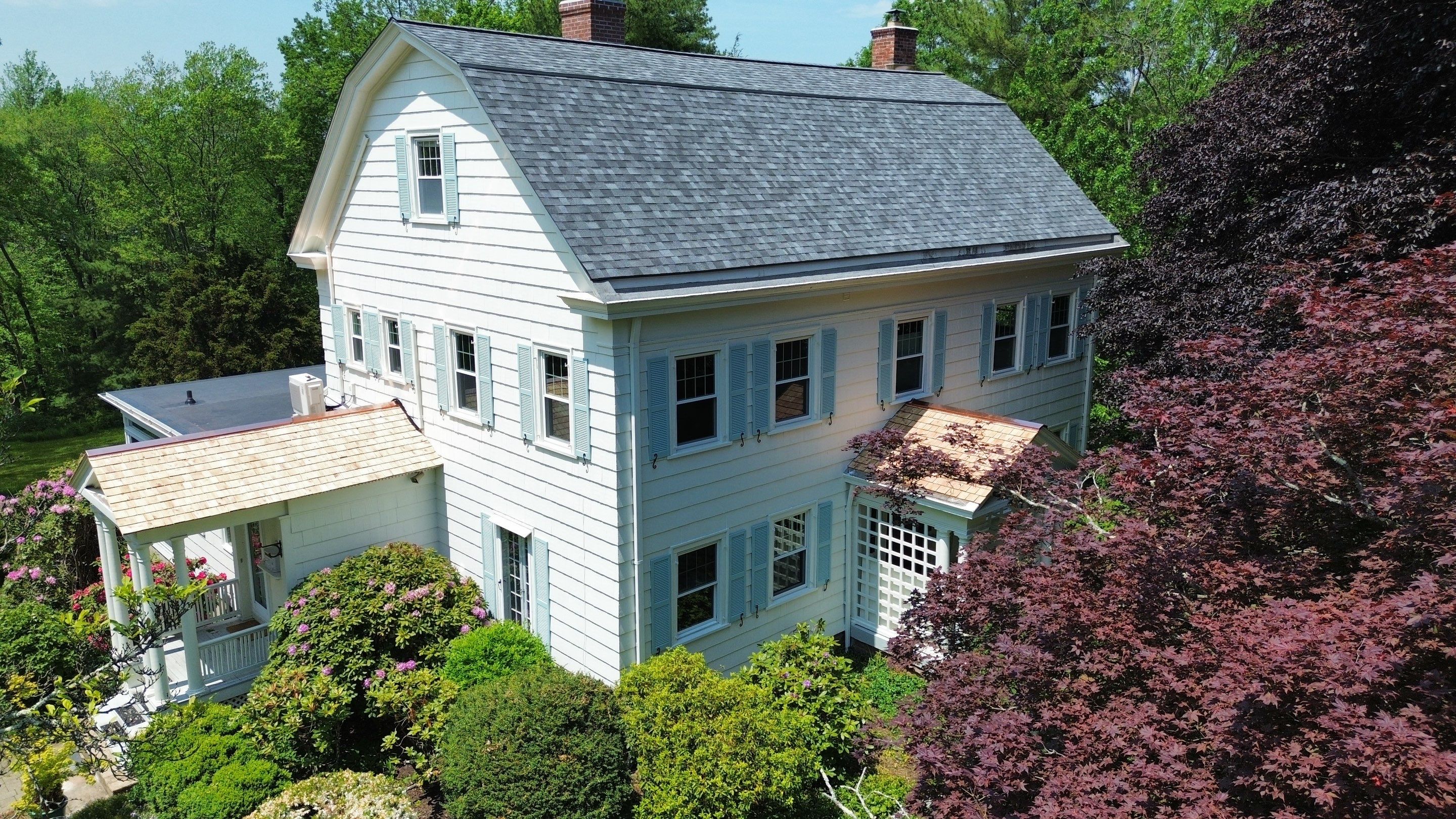 Owens Corning Duration: Slatestone Gray + Cedar Shingles + EPDM in Middletown