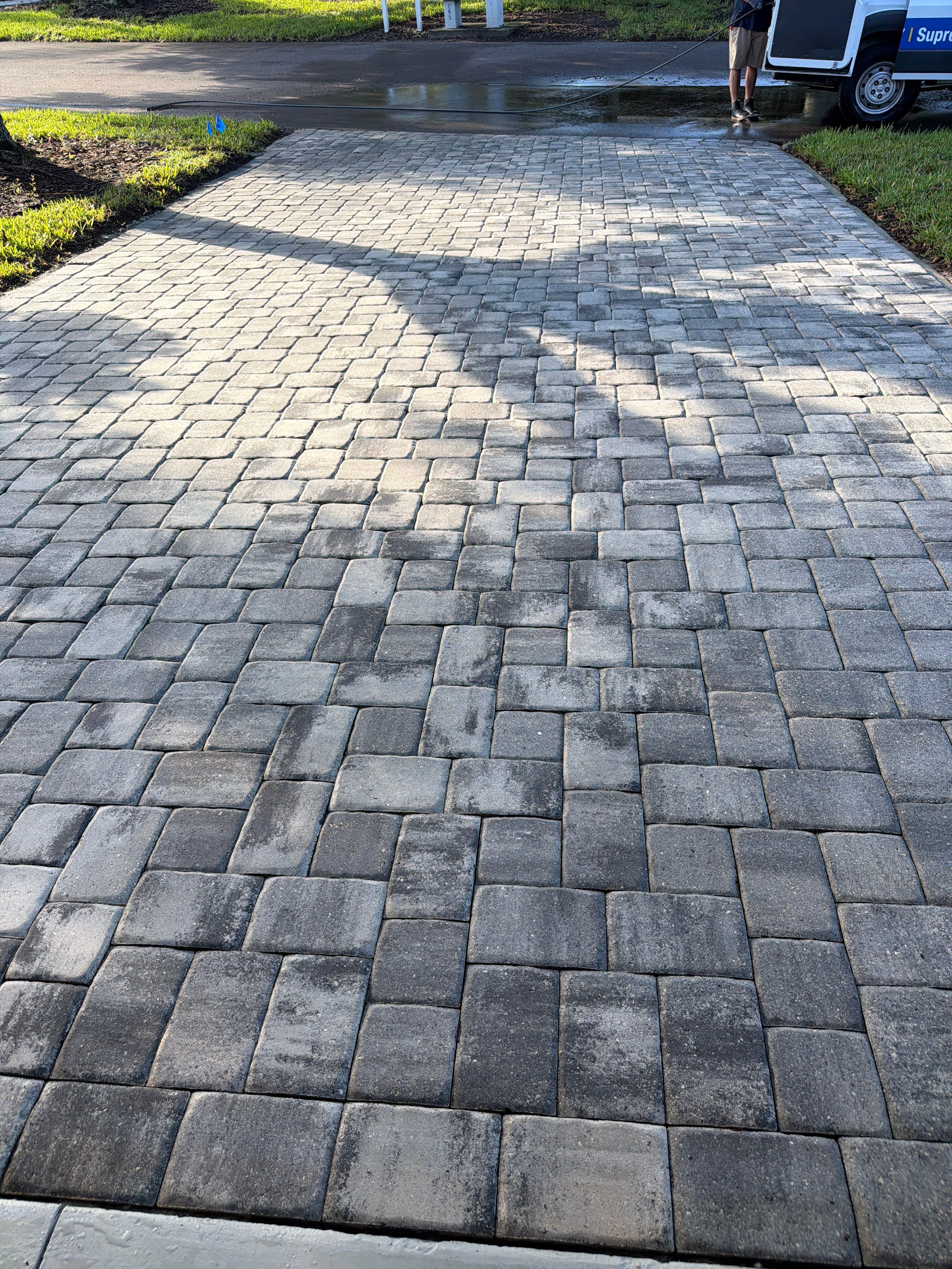 Paver Driveway and Walkway Restoration in Sun City Center by Supreme Paver Experts